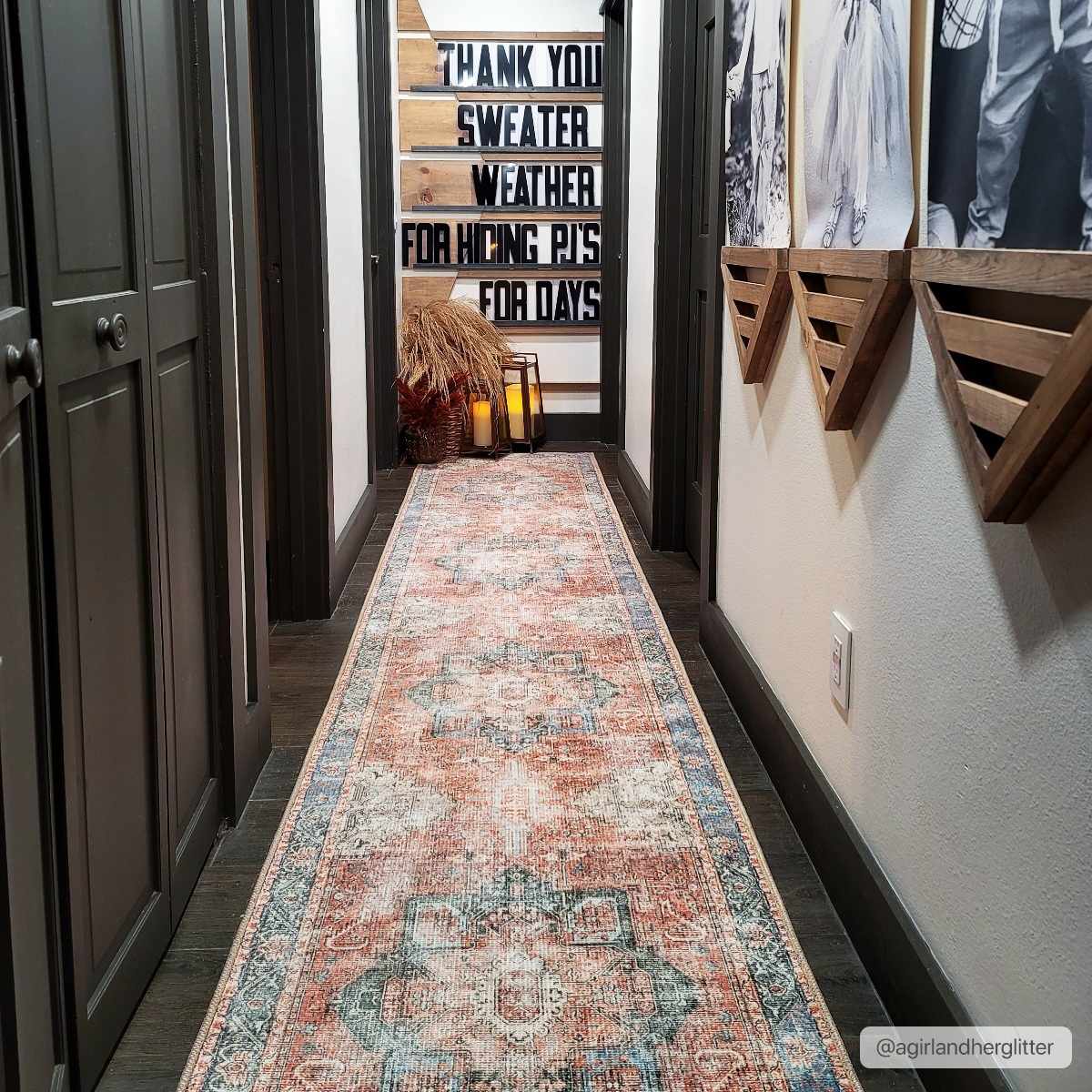 Rosman Distressed Washable Rug Area Rug