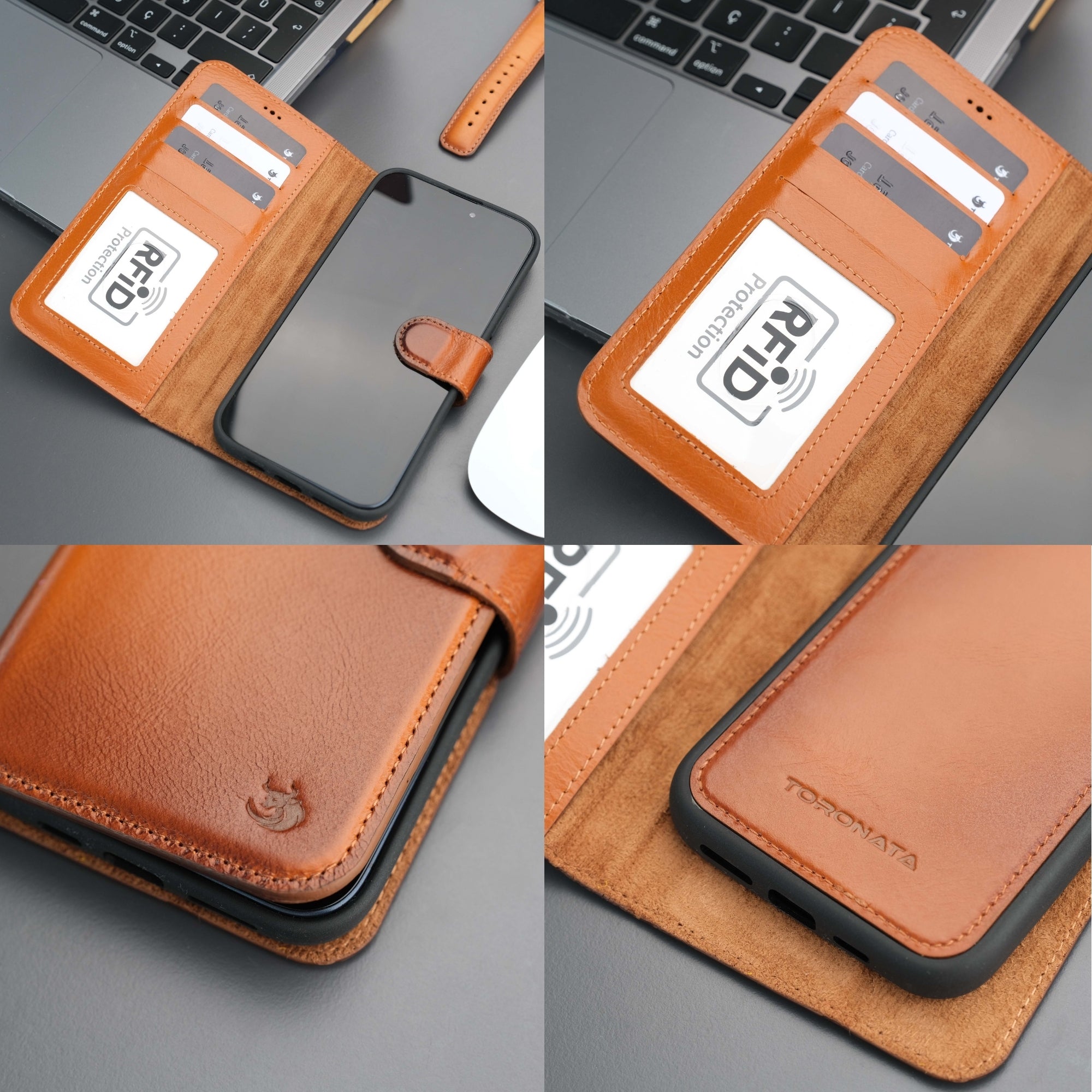 Casper Leather iPhone 15 Wallet Case | MagSafe - TORONATA -