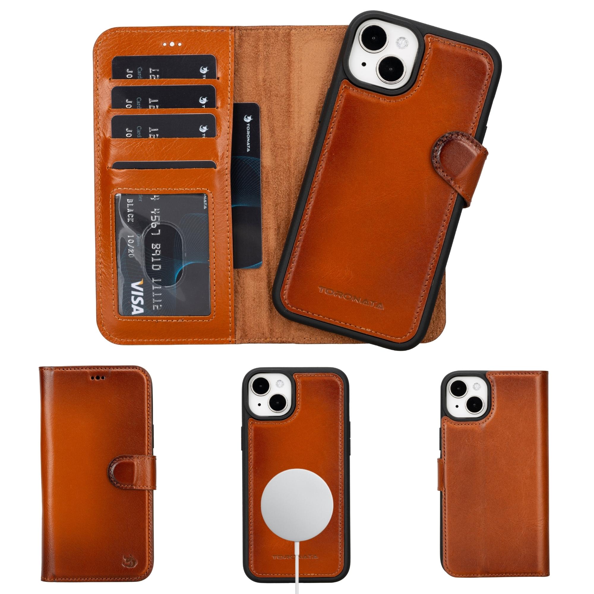 casper iphone 14 series detachable leather wallet case - toronata -