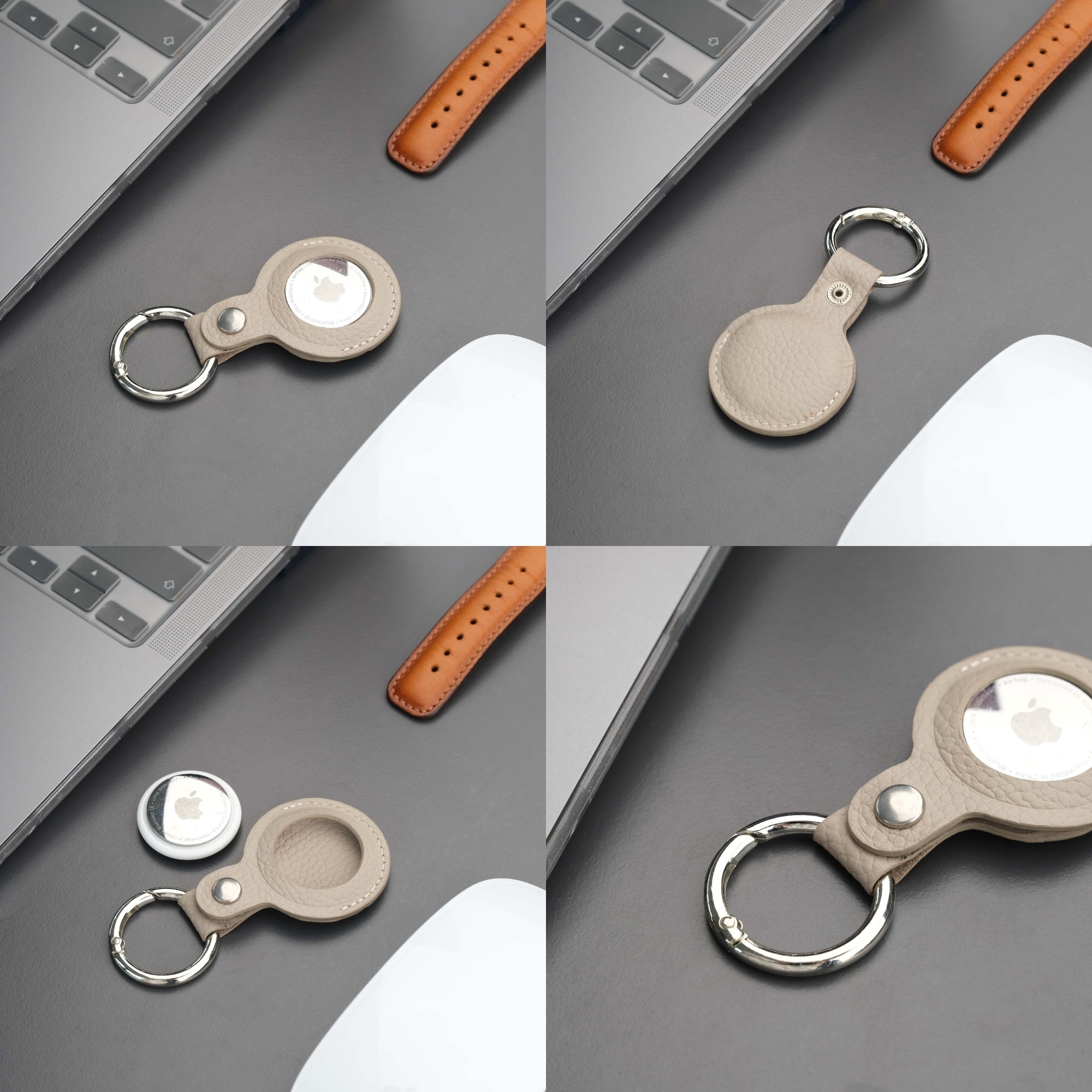 saratoga leather airtag holder - toronata -