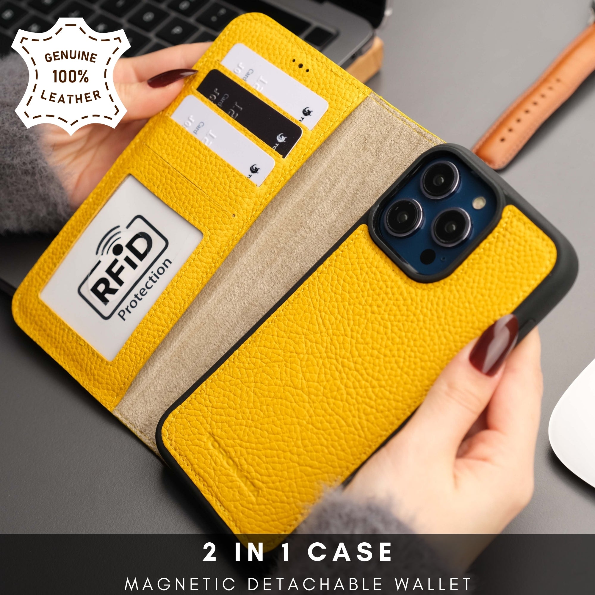 Casper Leather iPhone 15 Pro Wallet Case | MagSafe - TORONATA -