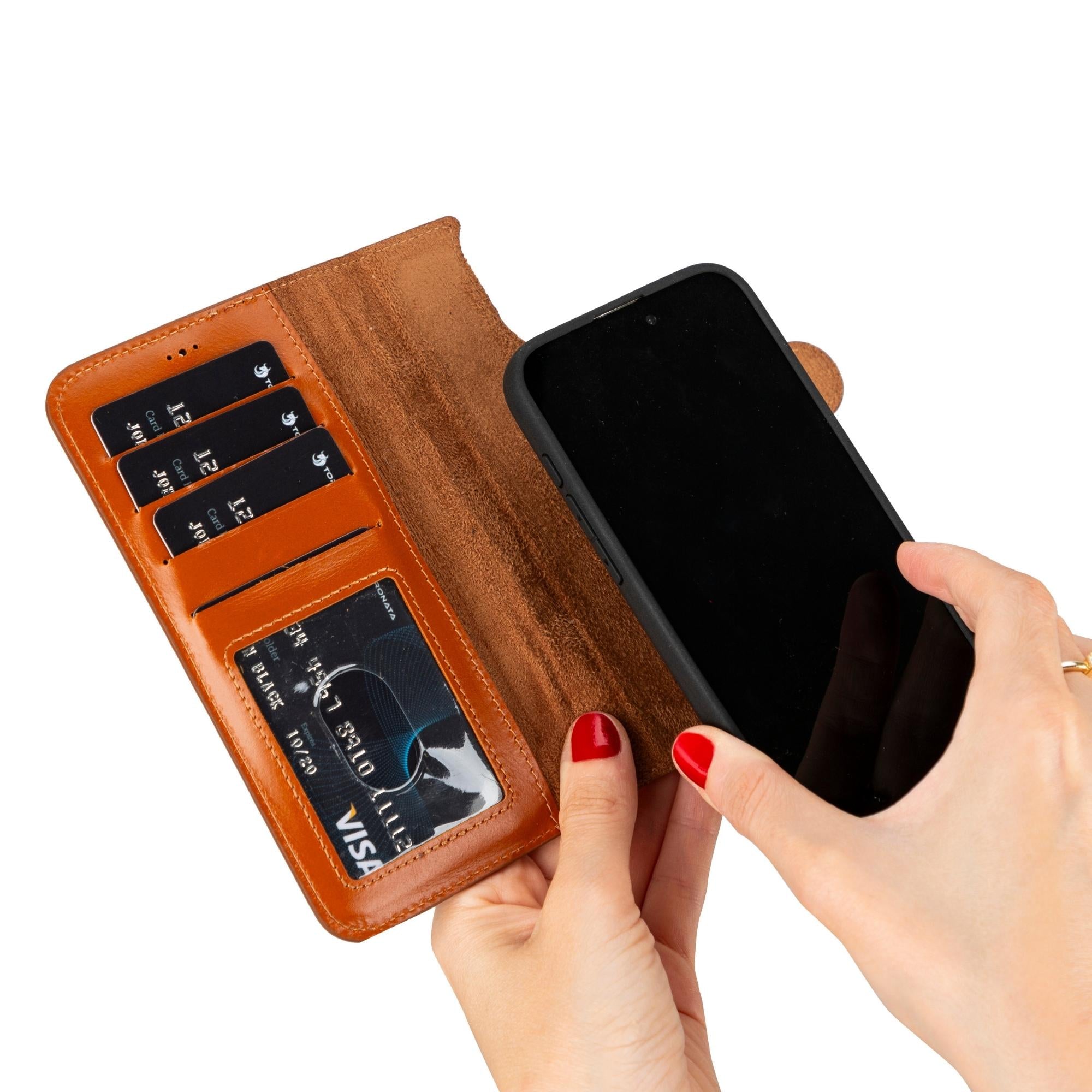 casper iphone 14 series detachable leather wallet case - toronata -