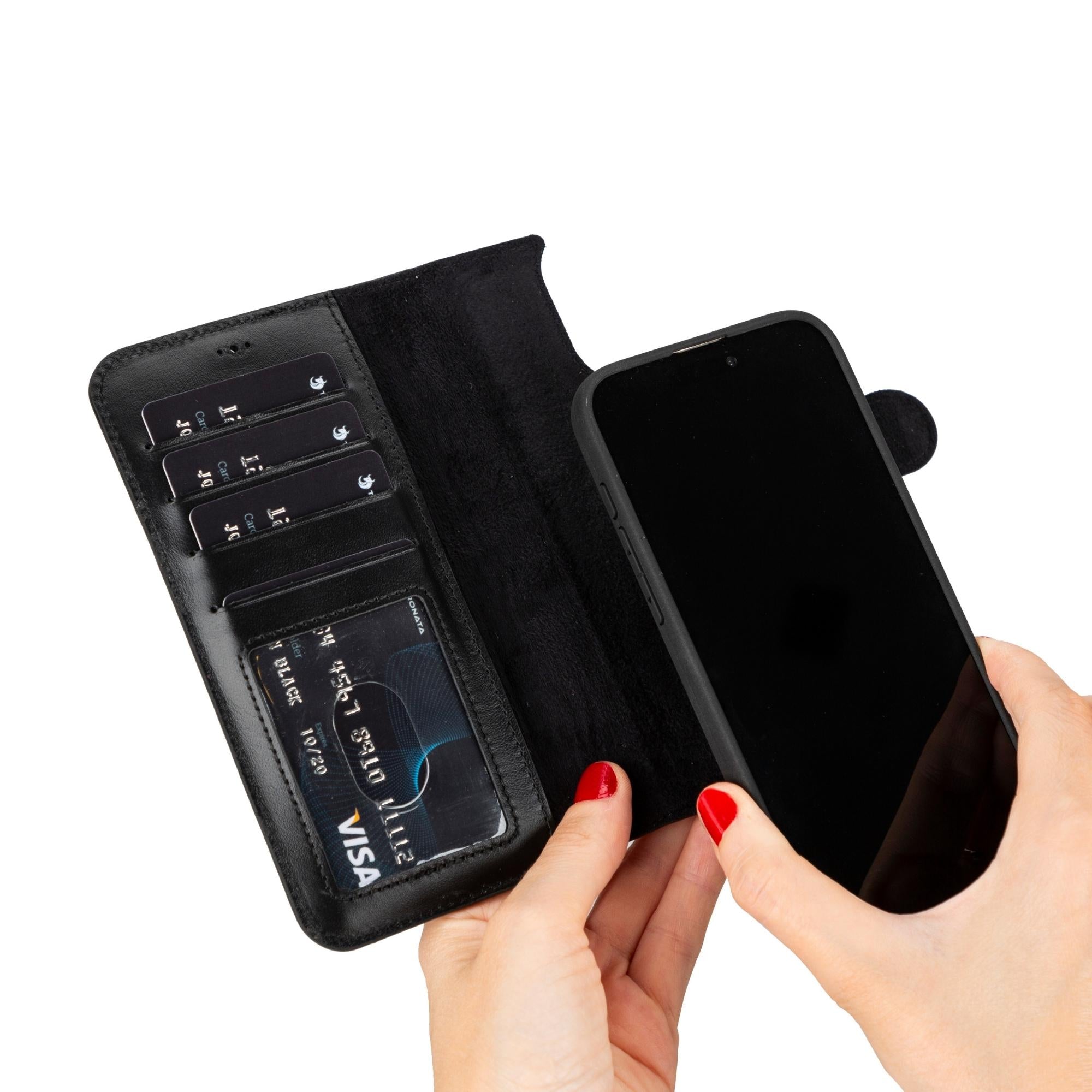 casper iphone 14 series detachable leather wallet case - toronata -