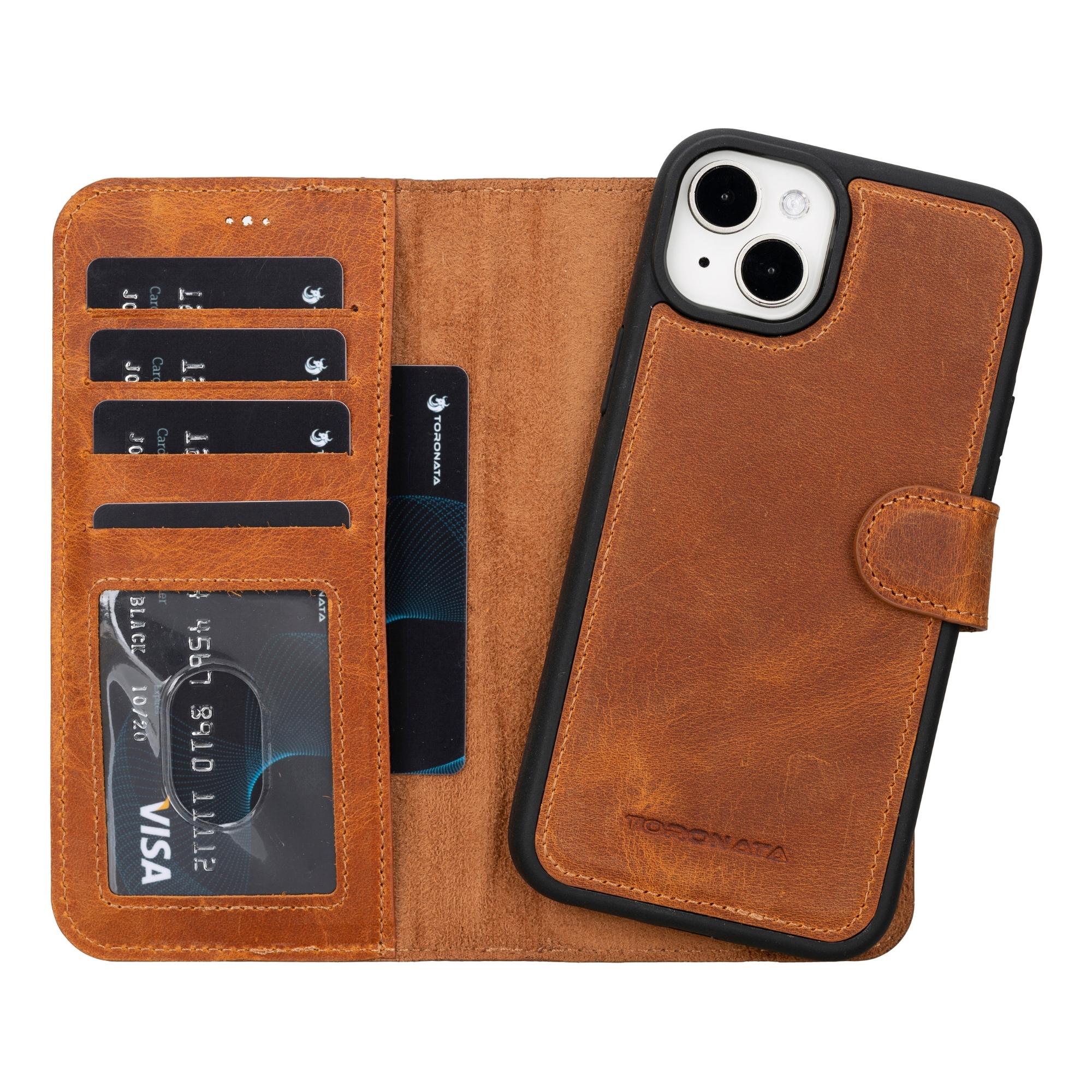 casper iphone 14 series detachable leather wallet case - toronata -