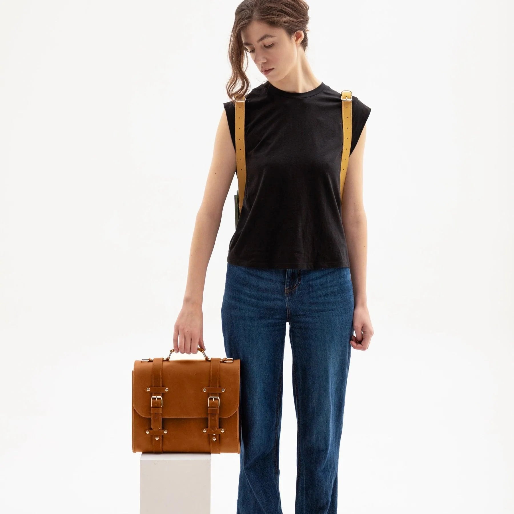 Genuine Leather Briefcase Bag Lora | Women's Work Bag