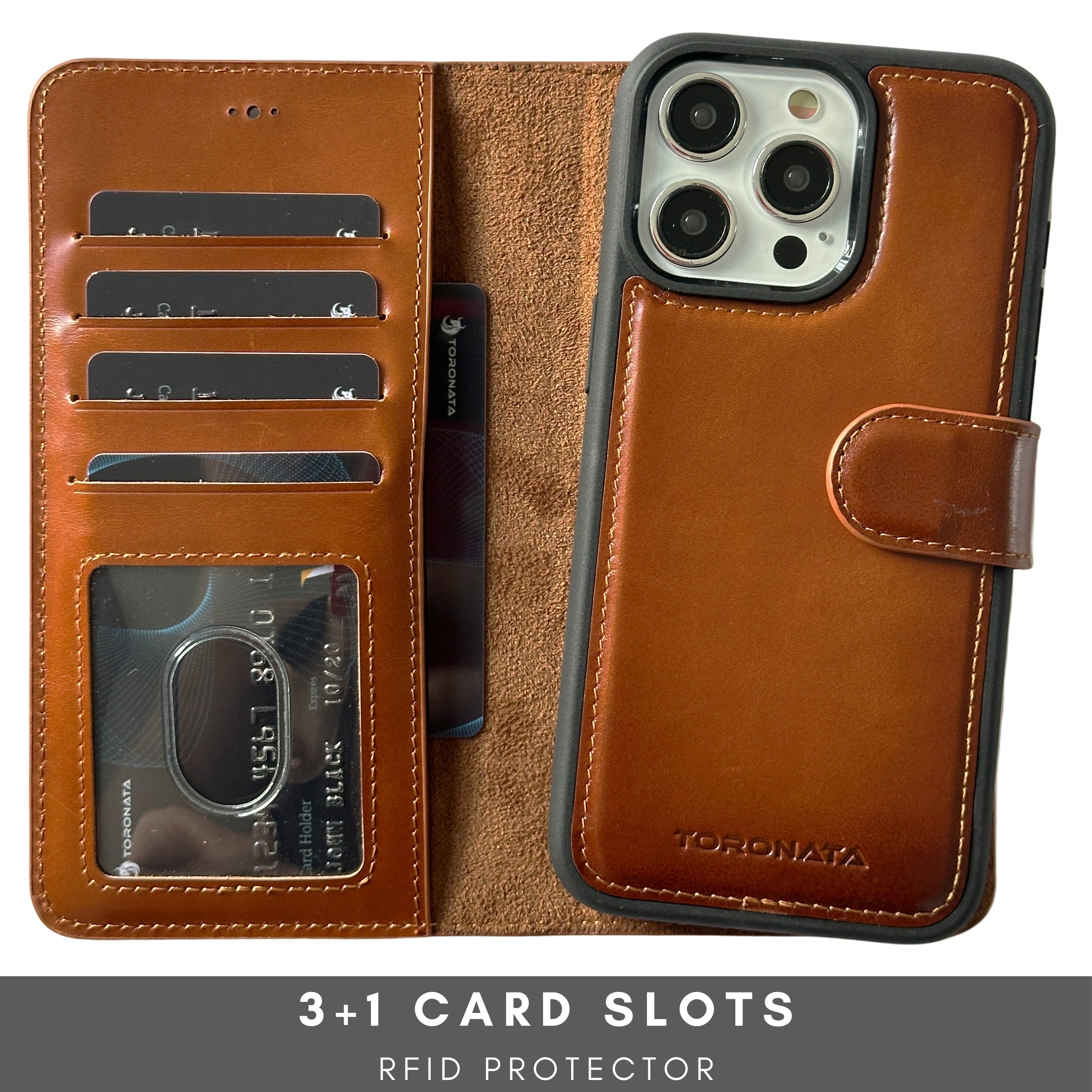 Vegas iPhone 15 Plus Wallet Case | MagSafe - TORONATA - #color_tan