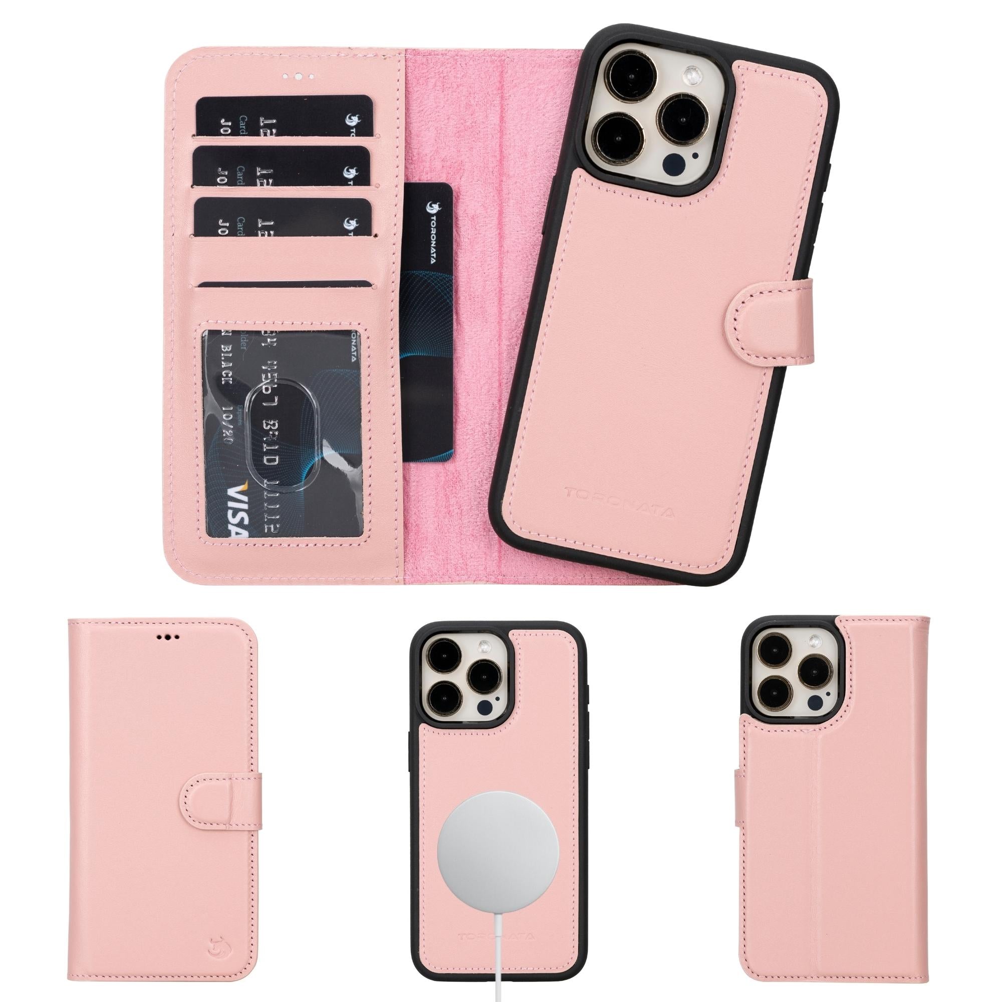 casper iphone 14 series detachable leather wallet case - toronata -