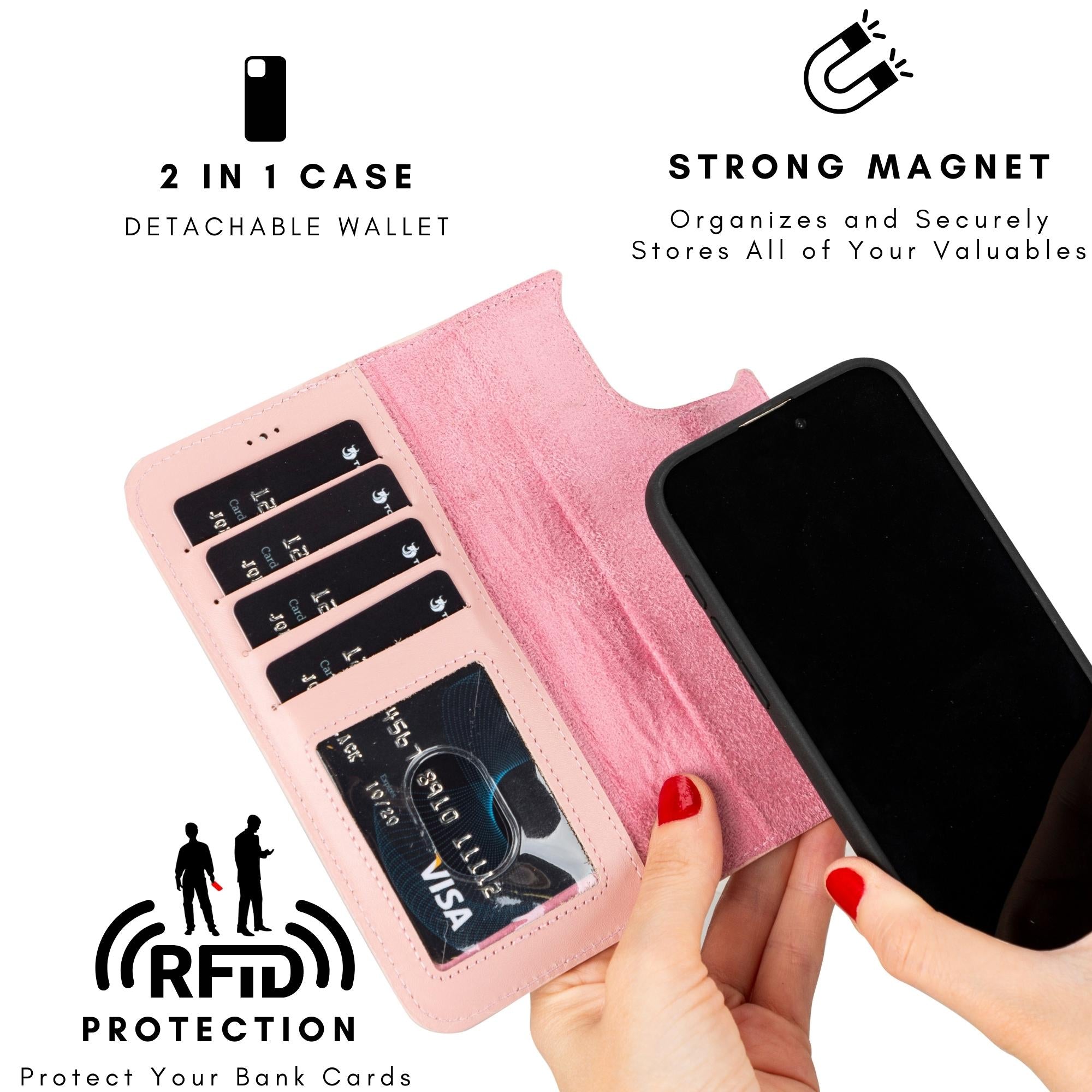 casper iphone 14 series detachable leather wallet case - toronata -