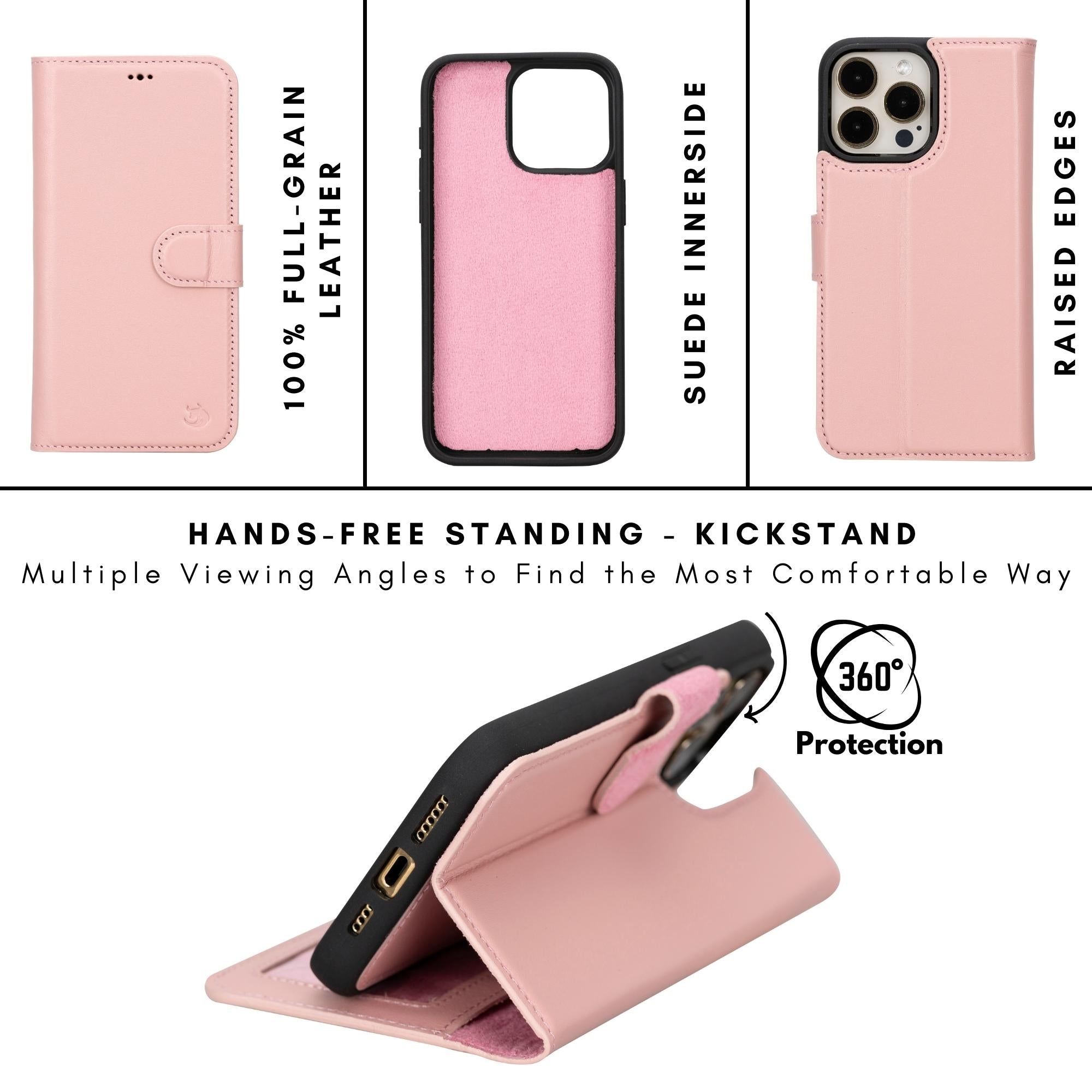 casper iphone 14 series detachable leather wallet case - toronata -