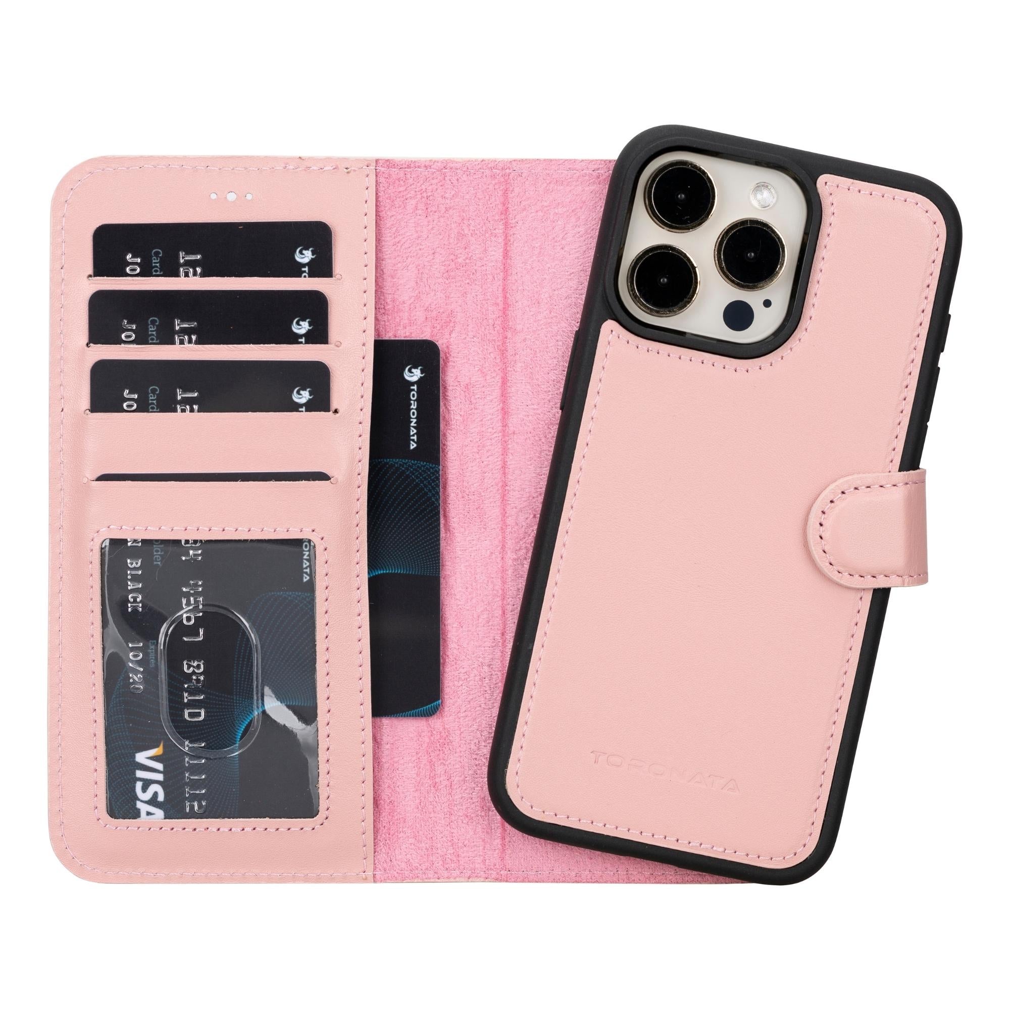 casper iphone 14 series detachable leather wallet case - toronata -