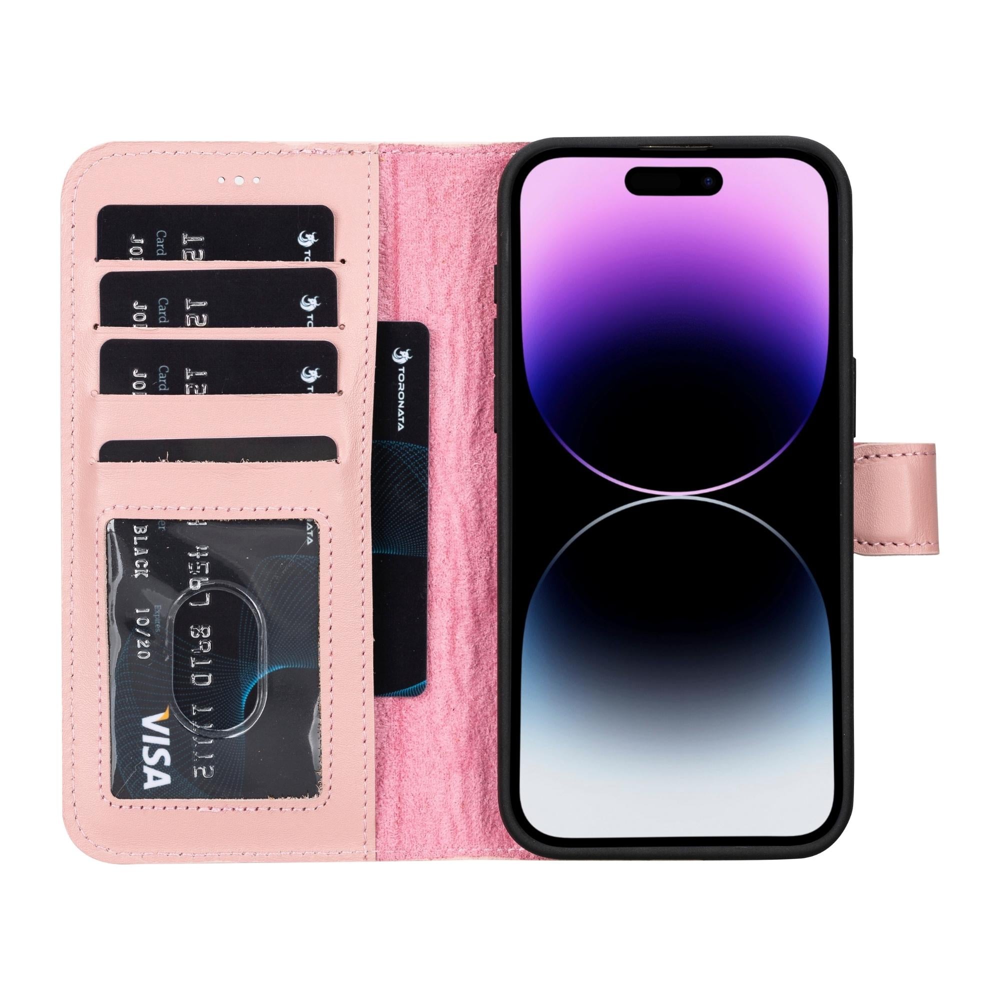 casper iphone 14 series detachable leather wallet case - toronata -