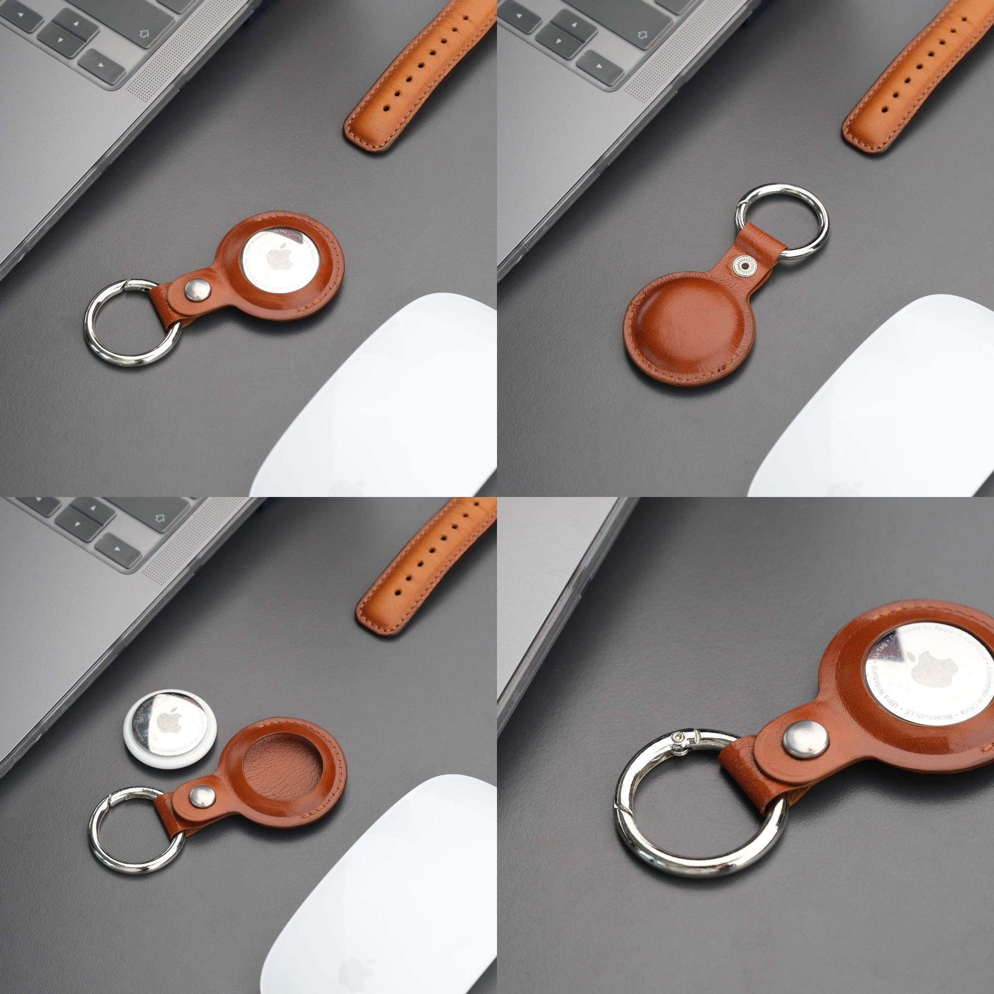 saratoga leather airtag holder - toronata -