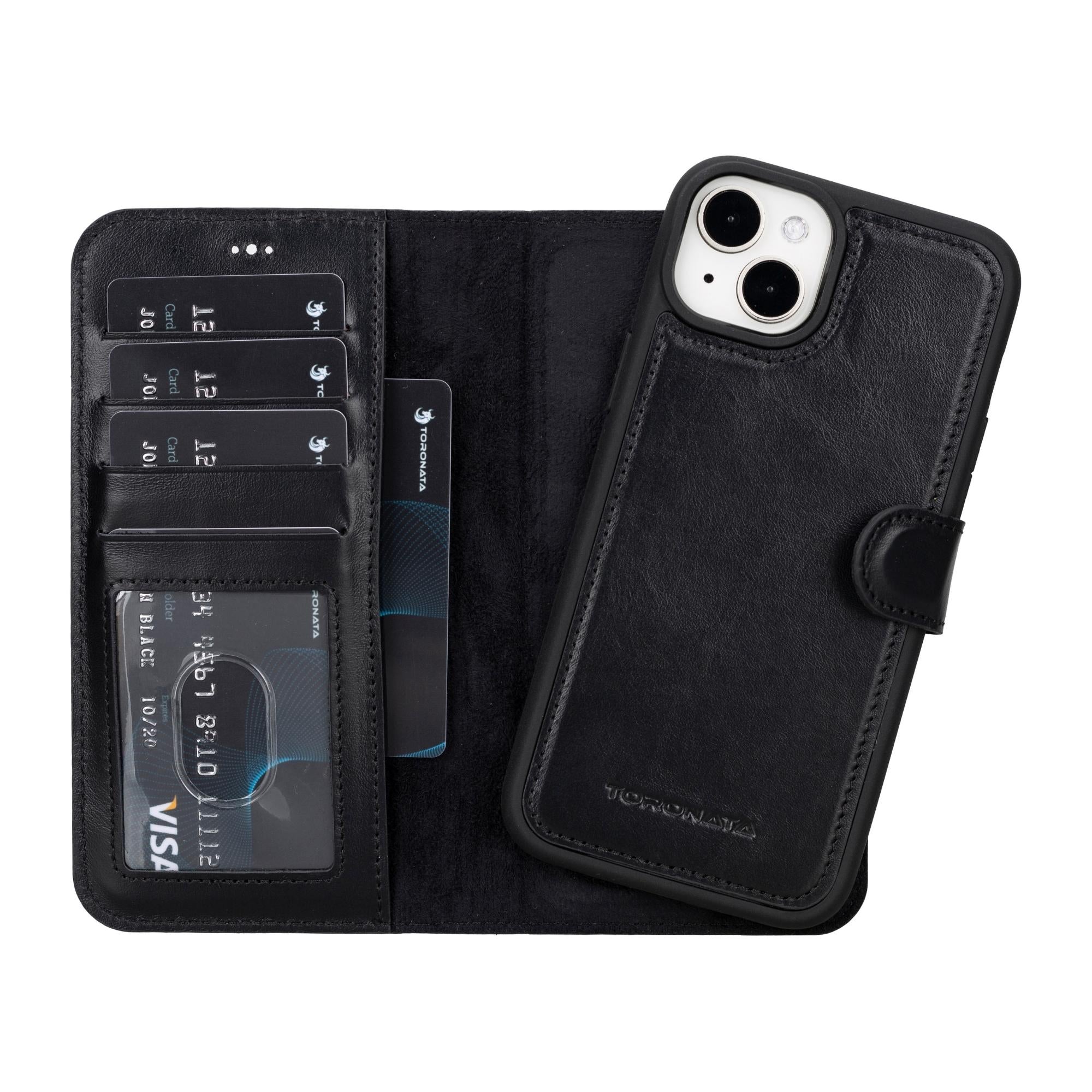 casper iphone 14 series detachable leather wallet case - toronata -