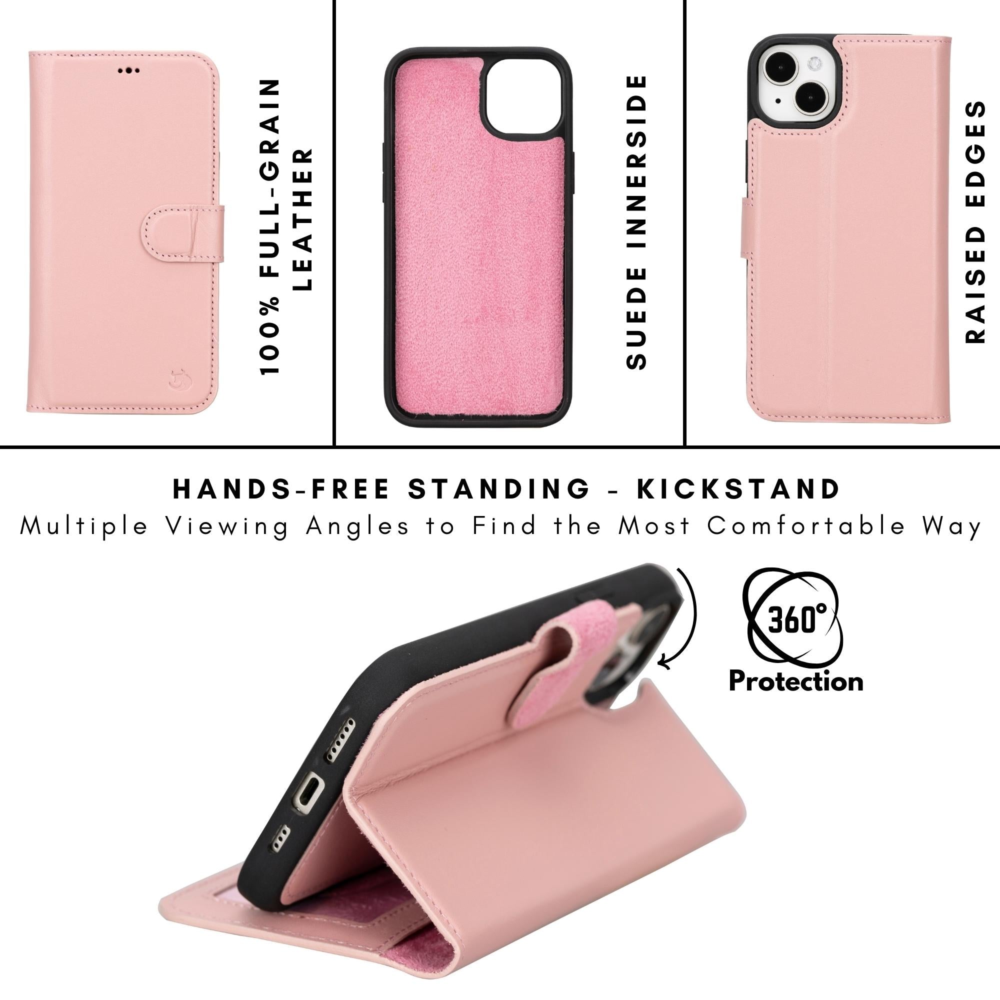 casper iphone 14 series detachable leather wallet case - toronata -