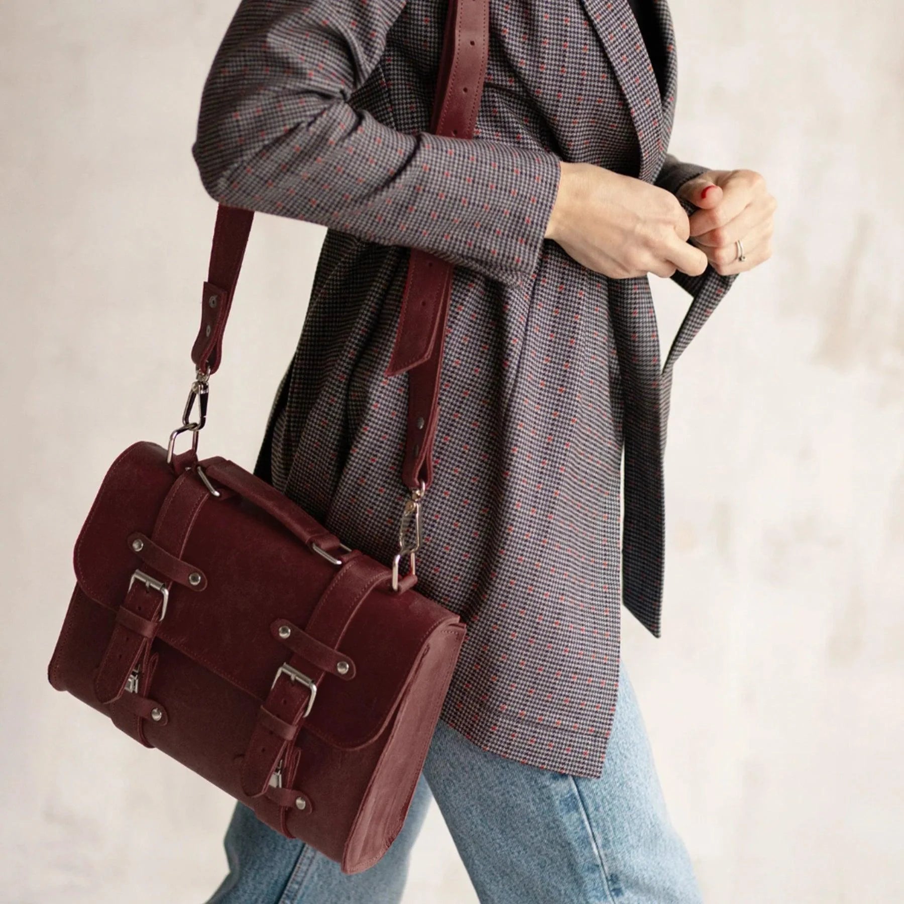 Genuine Leather Briefcase Bag Lora | Women's Work Bag