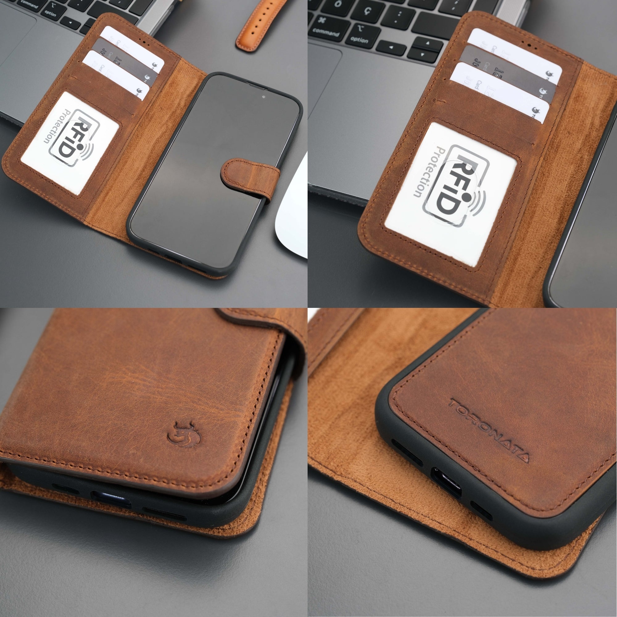 Casper iPhone 16 Pro Wallet Case Leather MagSafe - TORONATA -