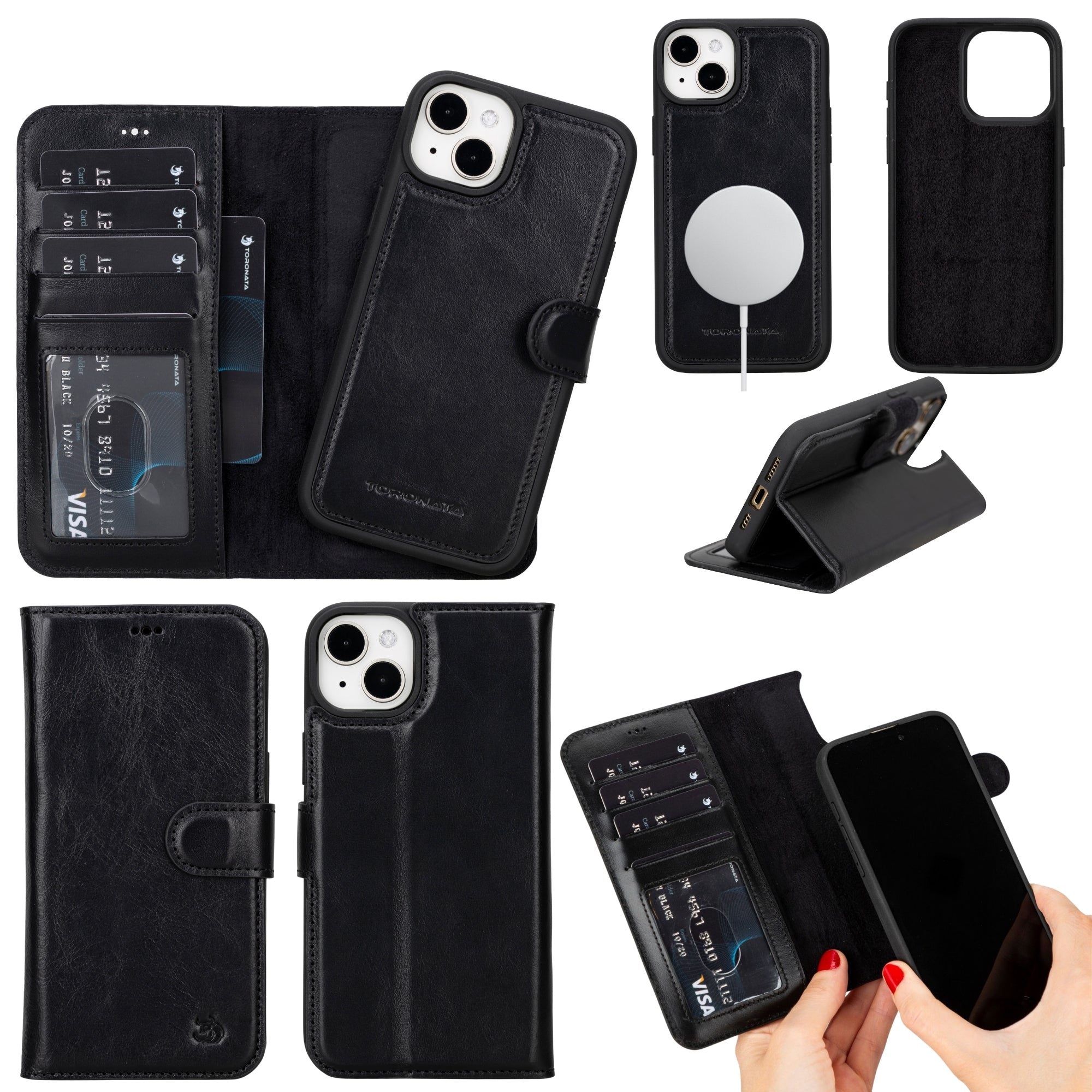 Casper Leather iPhone 14 Plus Wallet Case | MagSafe - TORONATA -
