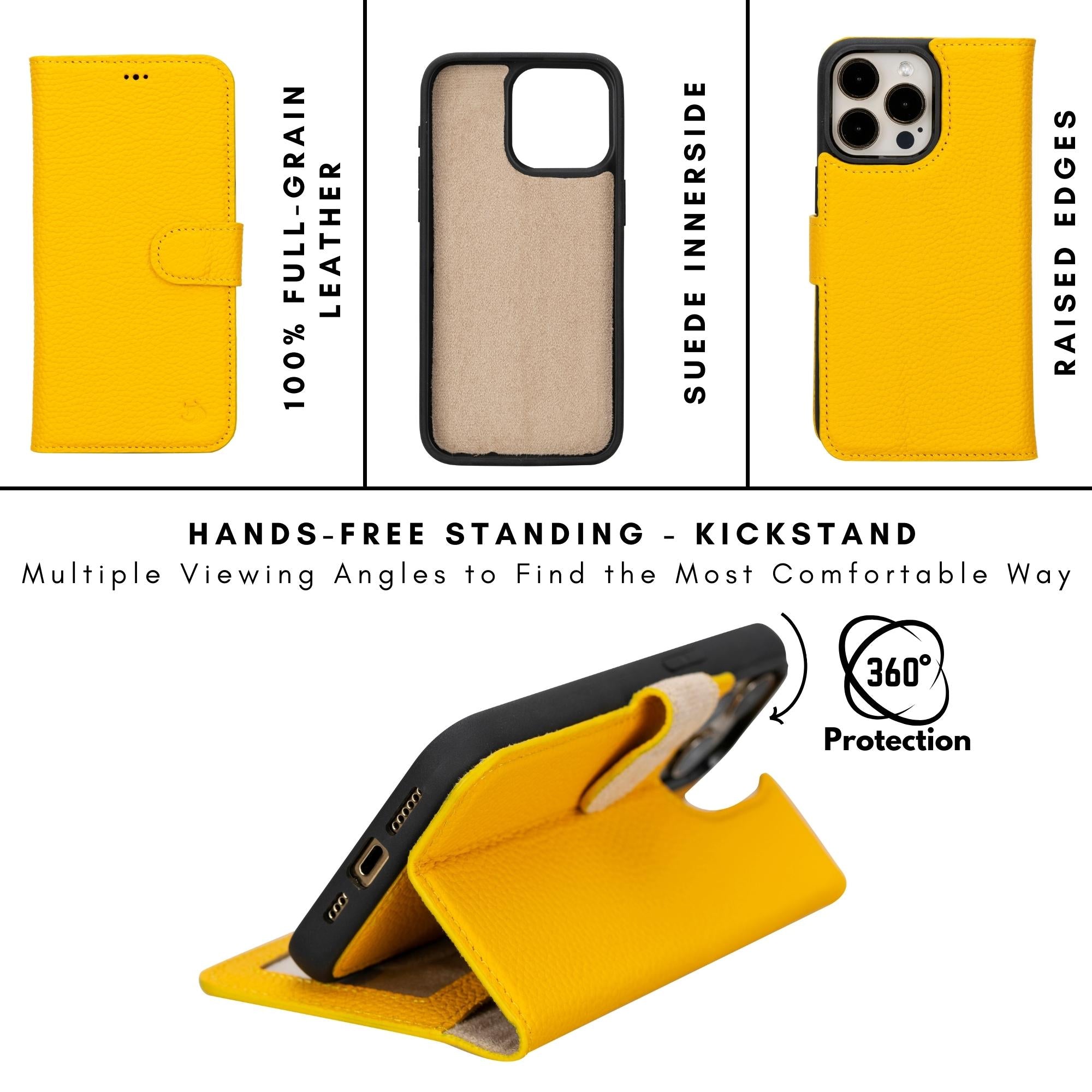 casper iphone 14 series detachable leather wallet case - toronata -