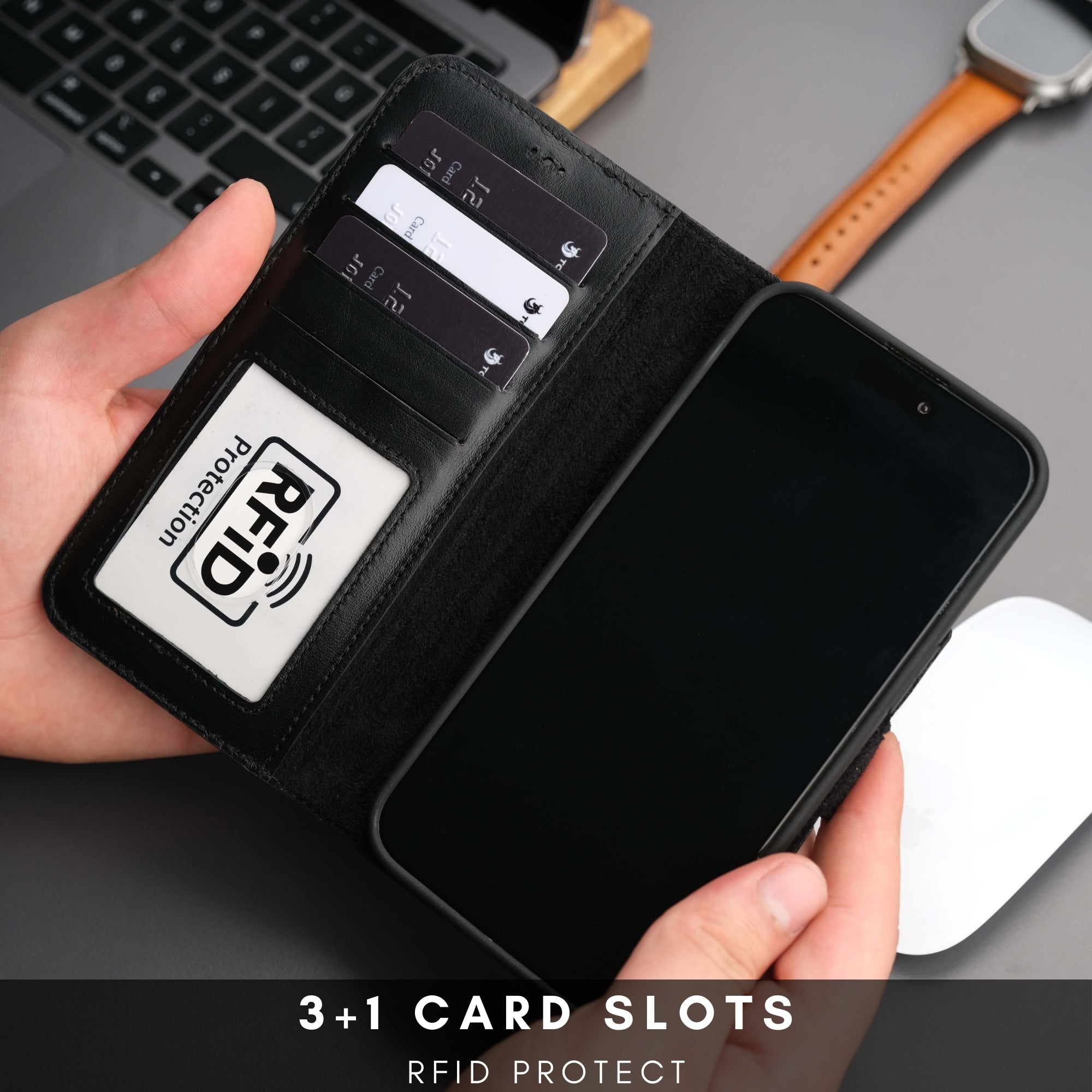 Casper Leather iPhone 15 Pro Wallet Case | MagSafe - TORONATA -