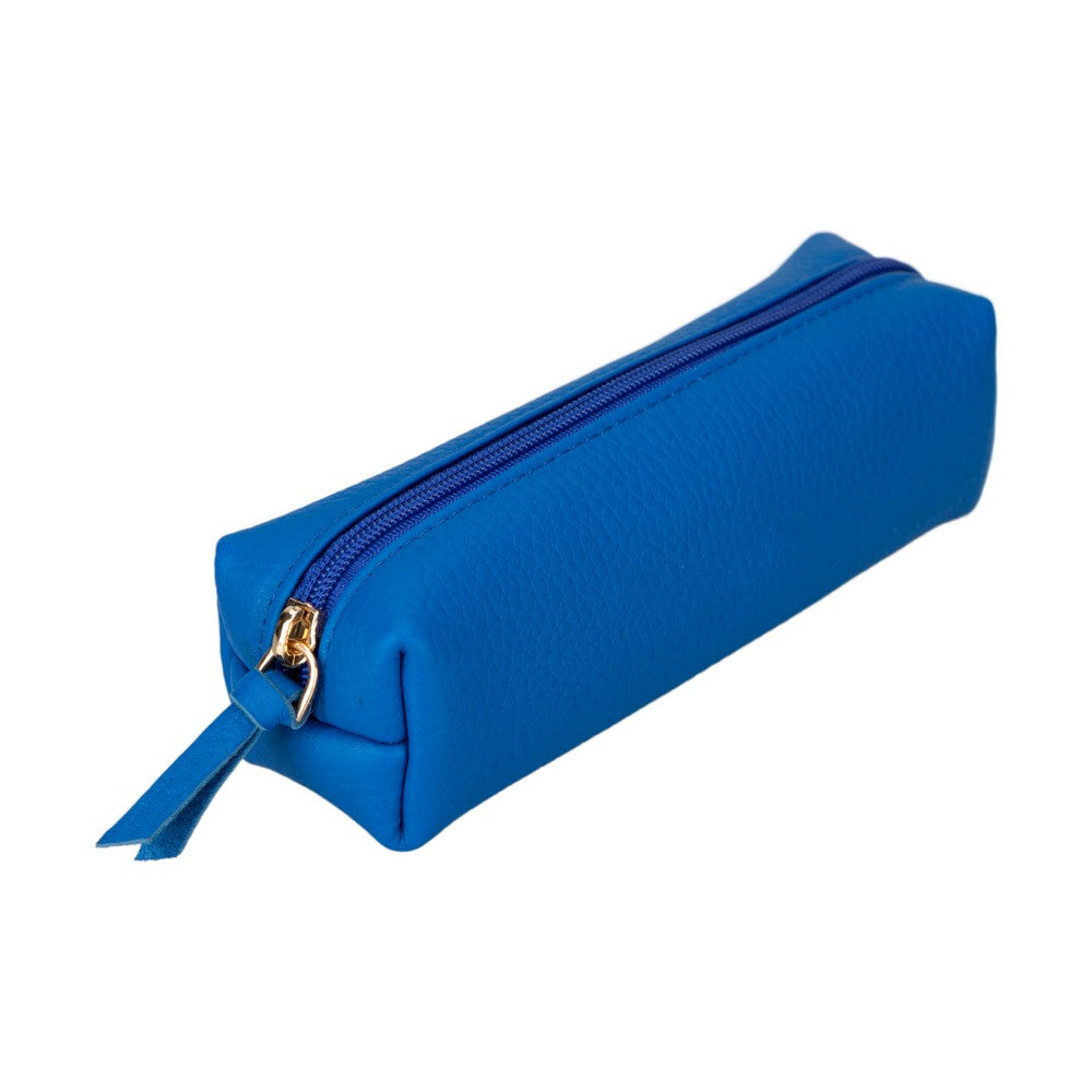 Multibox Leather Pencil Case - TORONATA - color_ Azure