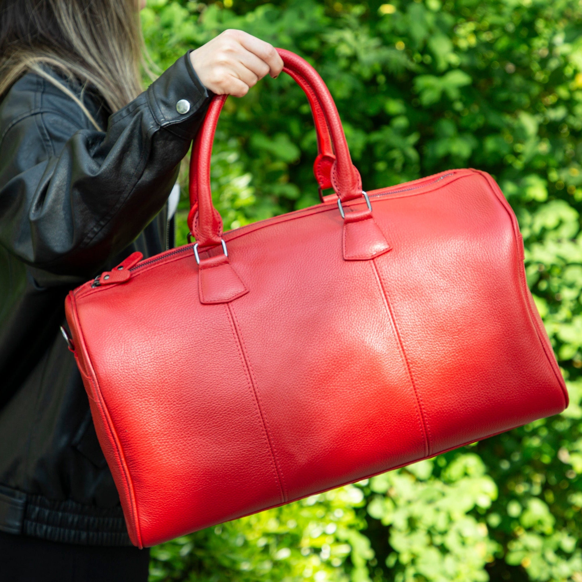 Atmore Leather Duffle Bag - TORONATA - color_red