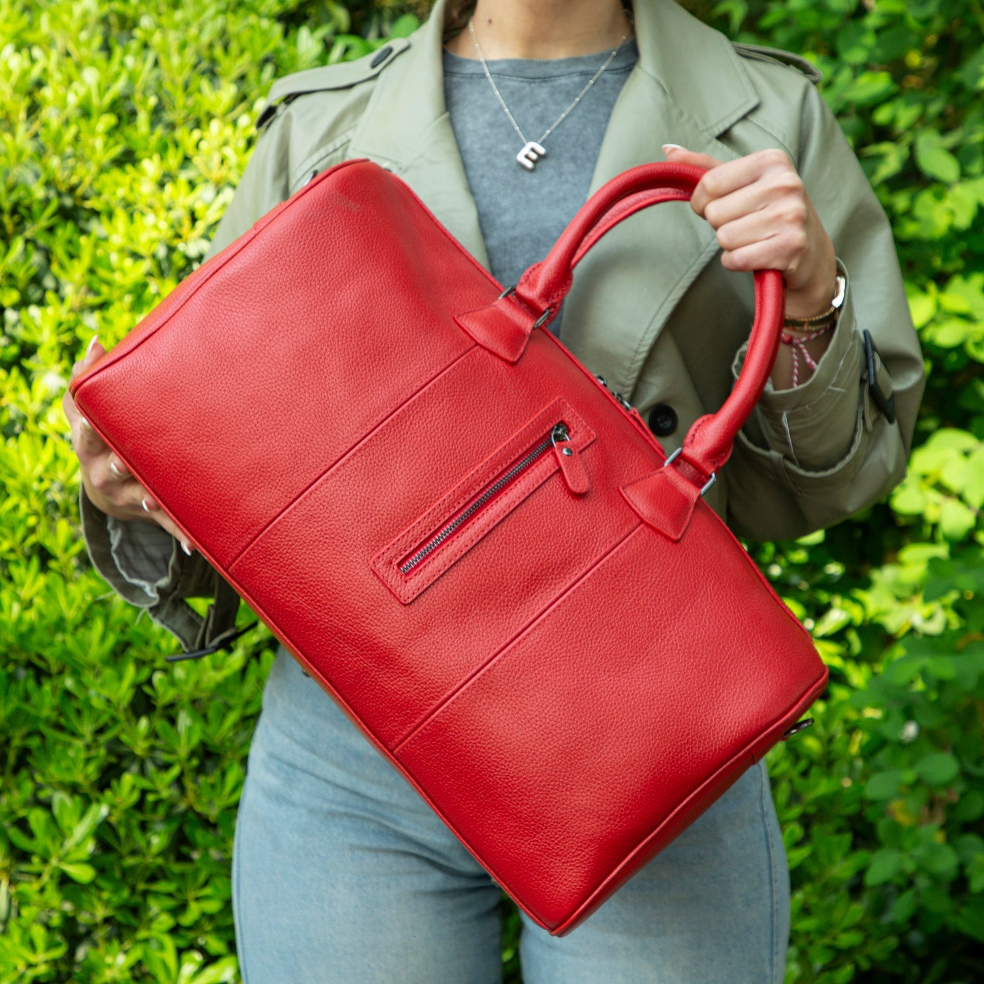 Atmore Leather Duffle Bag - TORONATA - color_red
