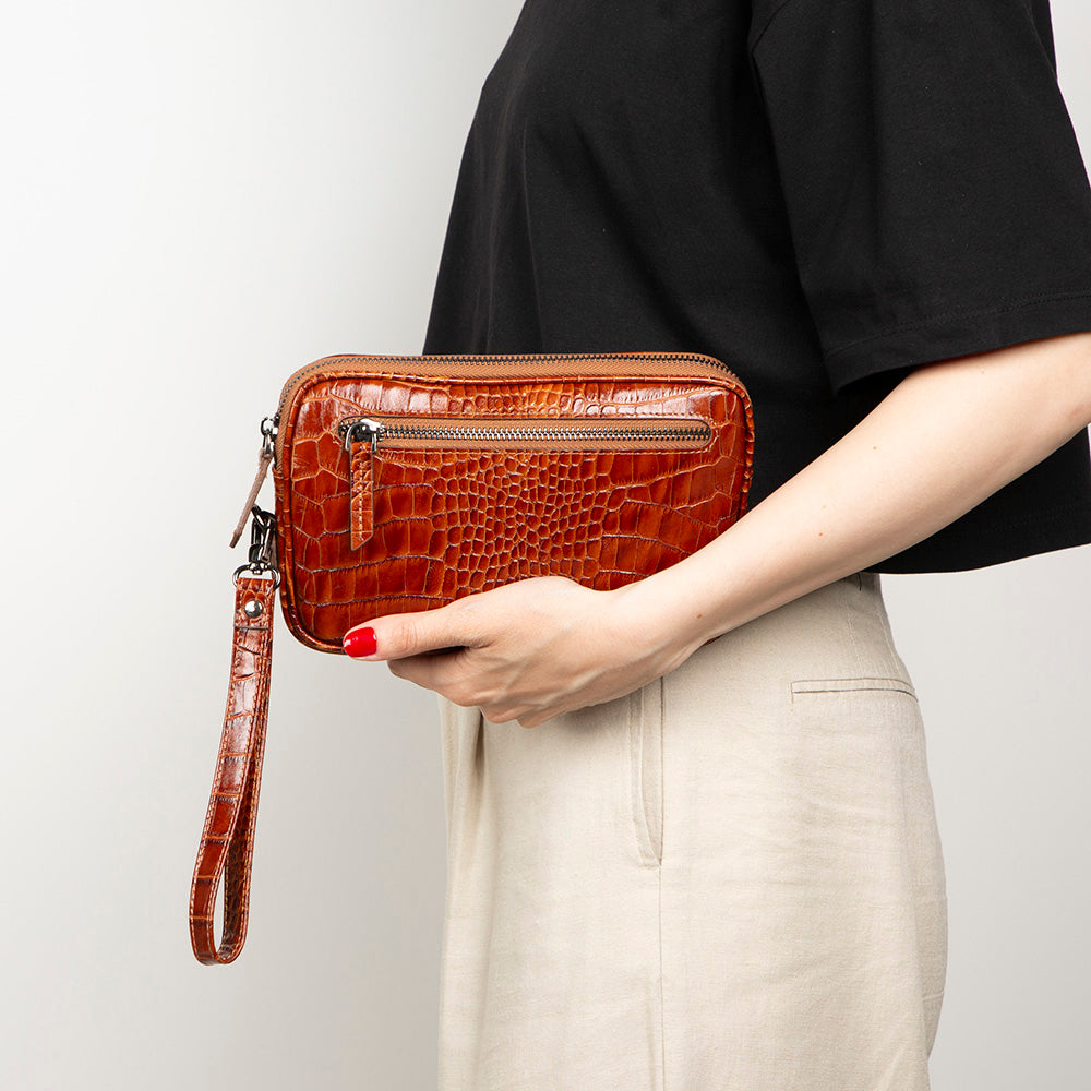 Noma Leather Clutch Bag