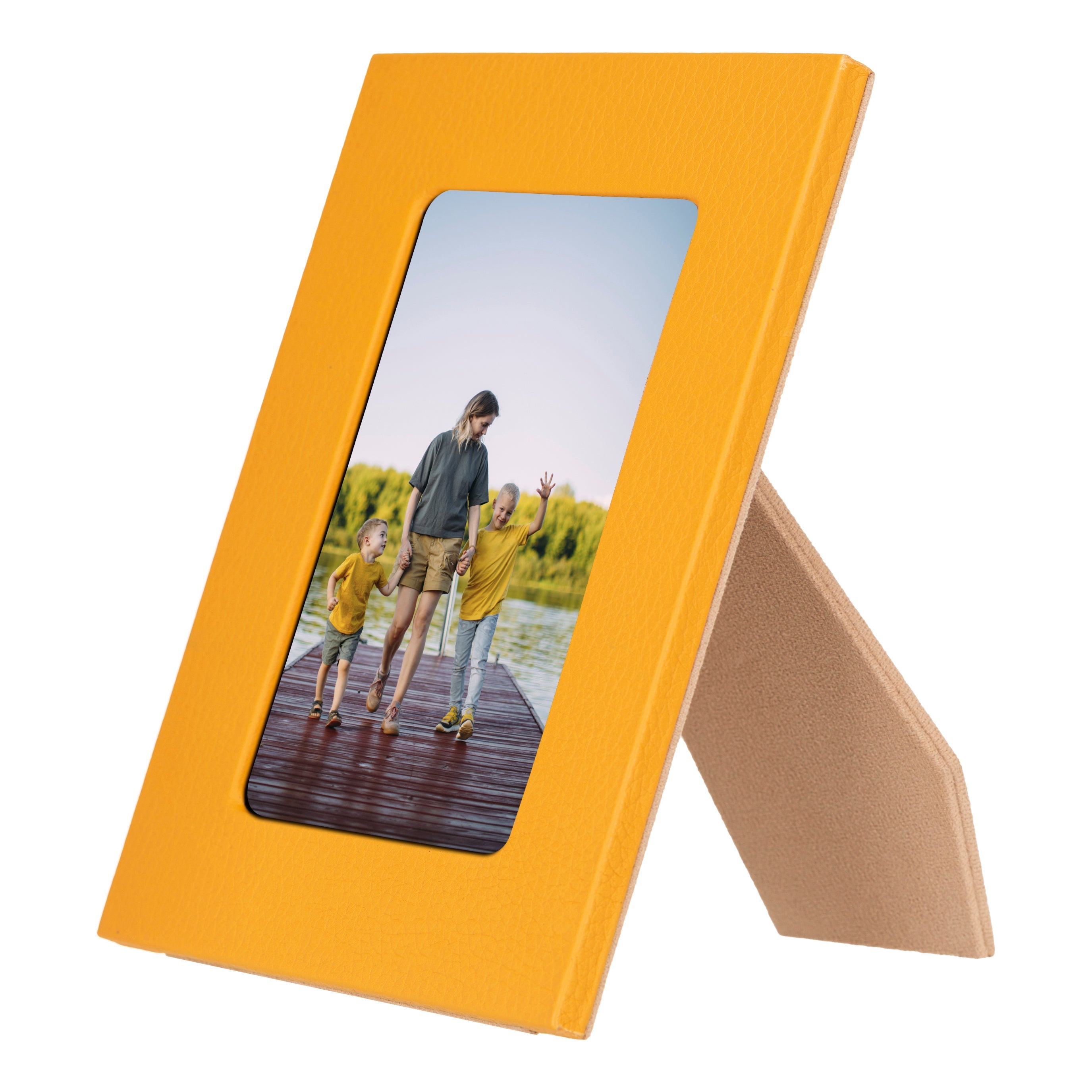 Live Leather Photo Frame - TORONATA - color_ Orange