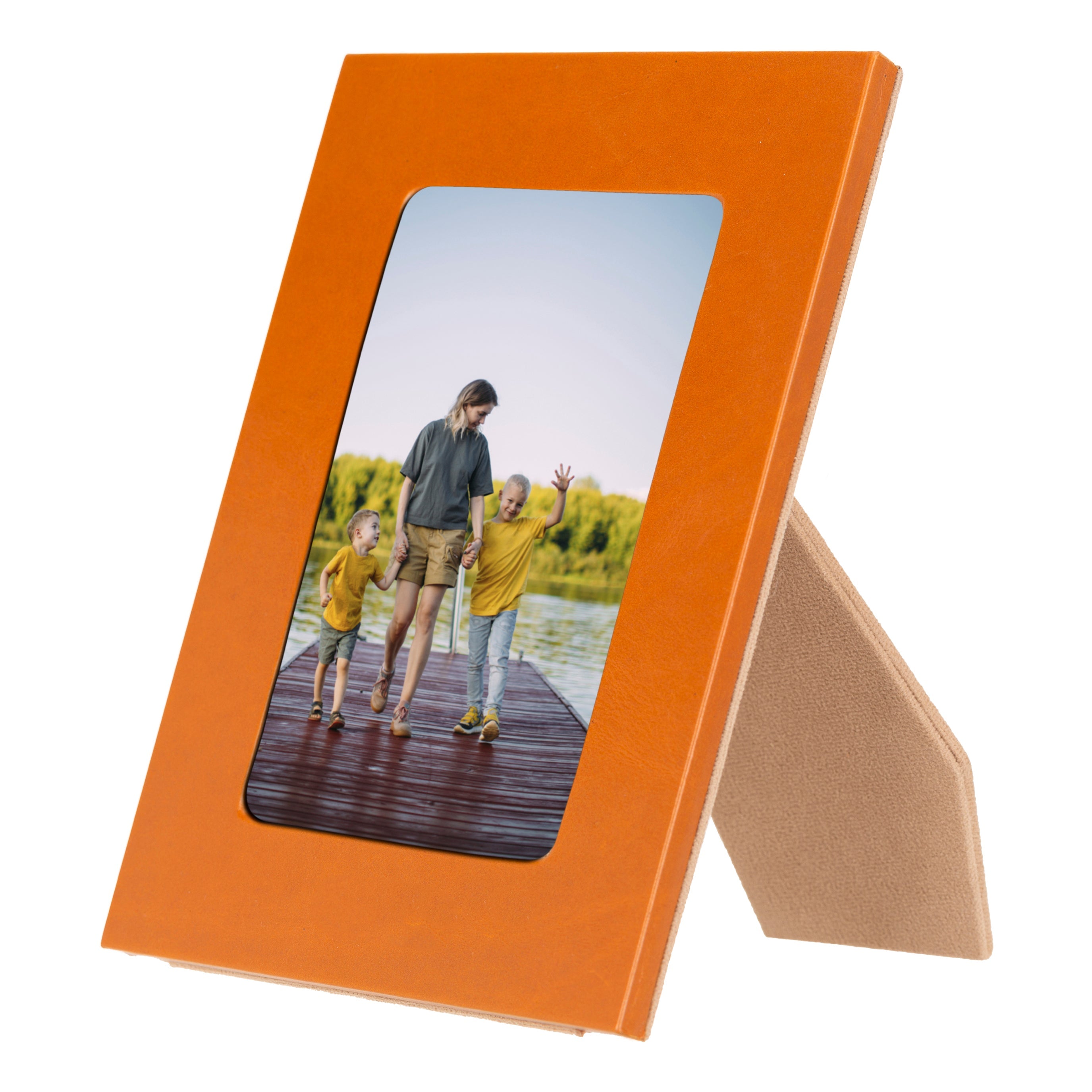 Live Leather Photo Frame - TORONATA - color_ Tan