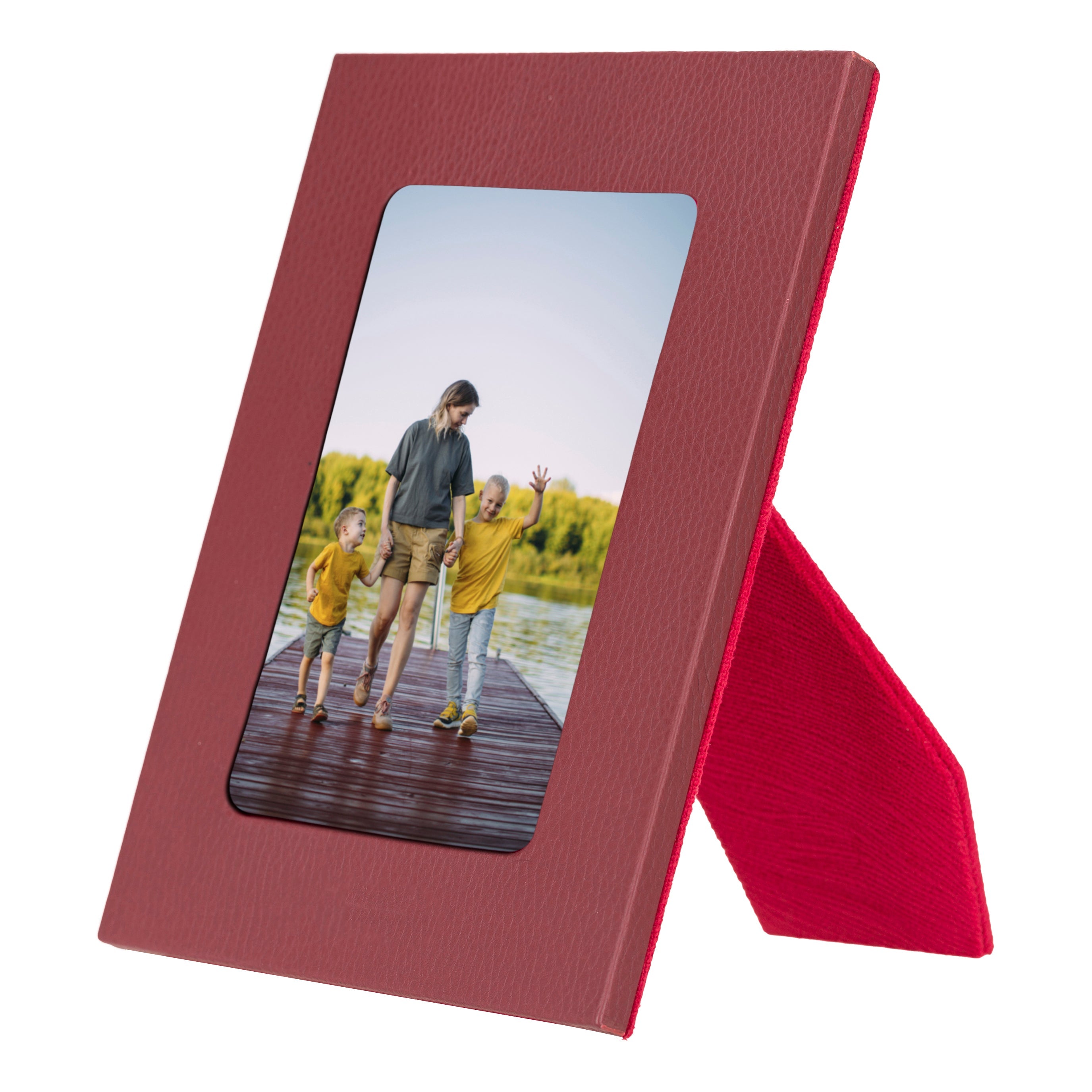 Live Leather Photo Frame - TORONATA - color_ Light Brown