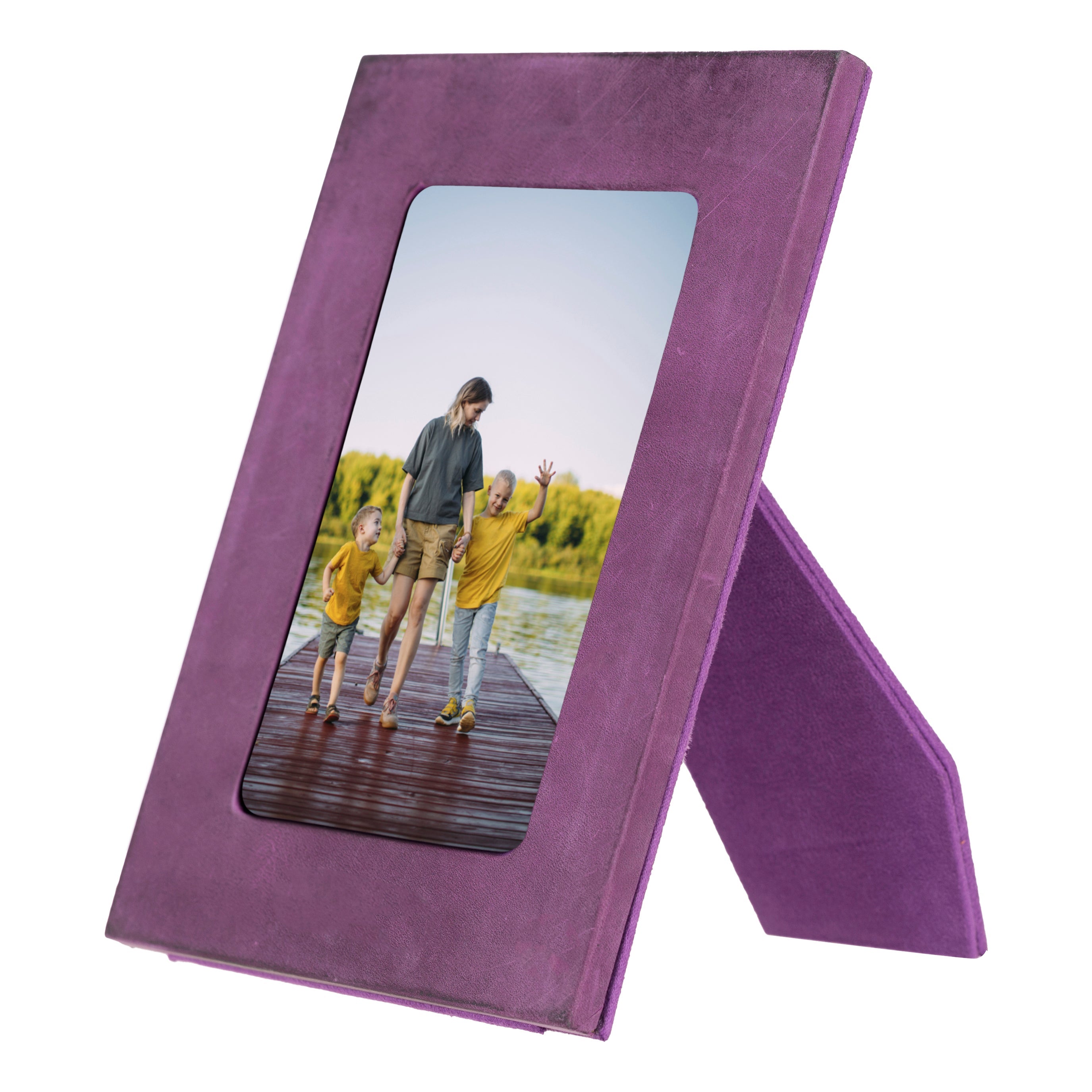Live Leather Photo Frame - TORONATA - color_ Purple
