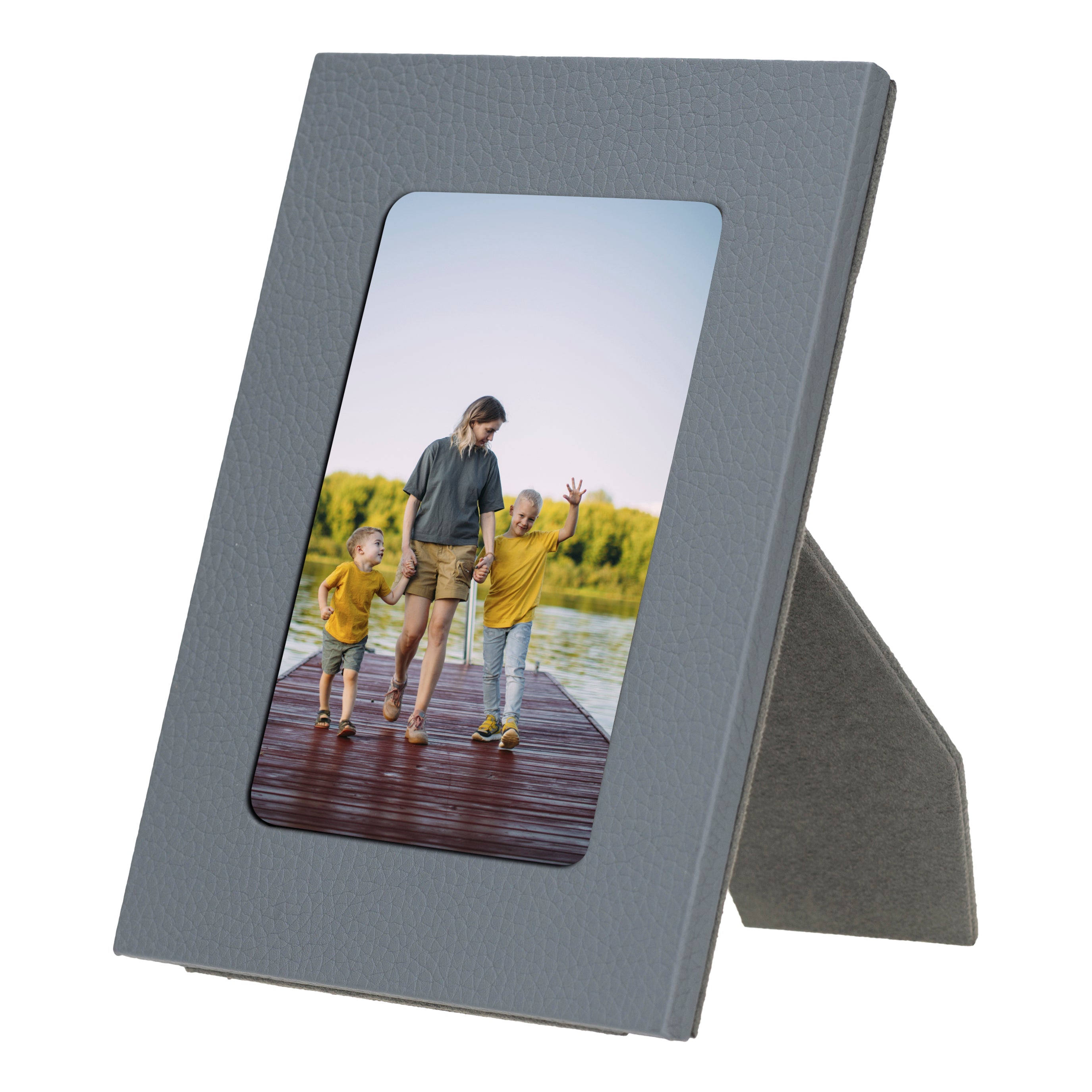 Live Leather Photo Frame - TORONATA - color_ Gray