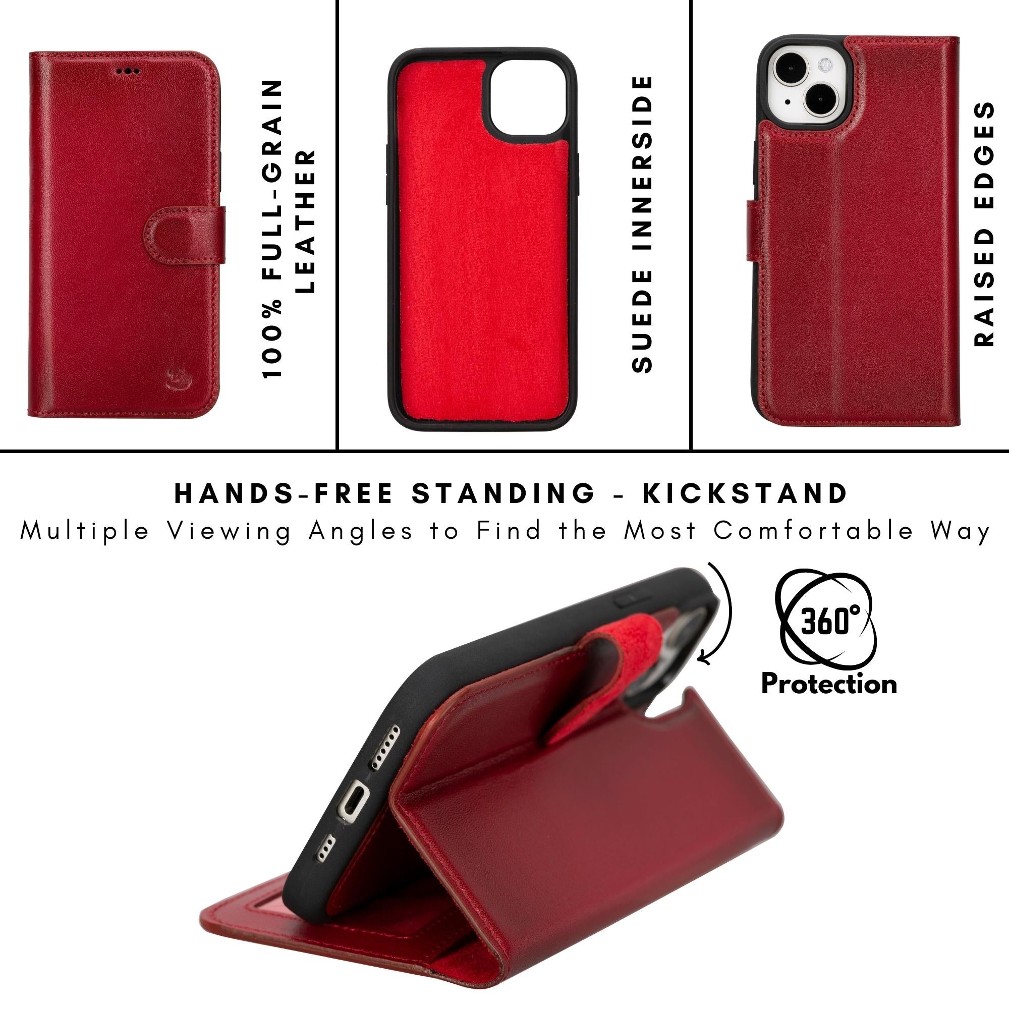 casper iphone 14 series detachable leather wallet case - toronata -