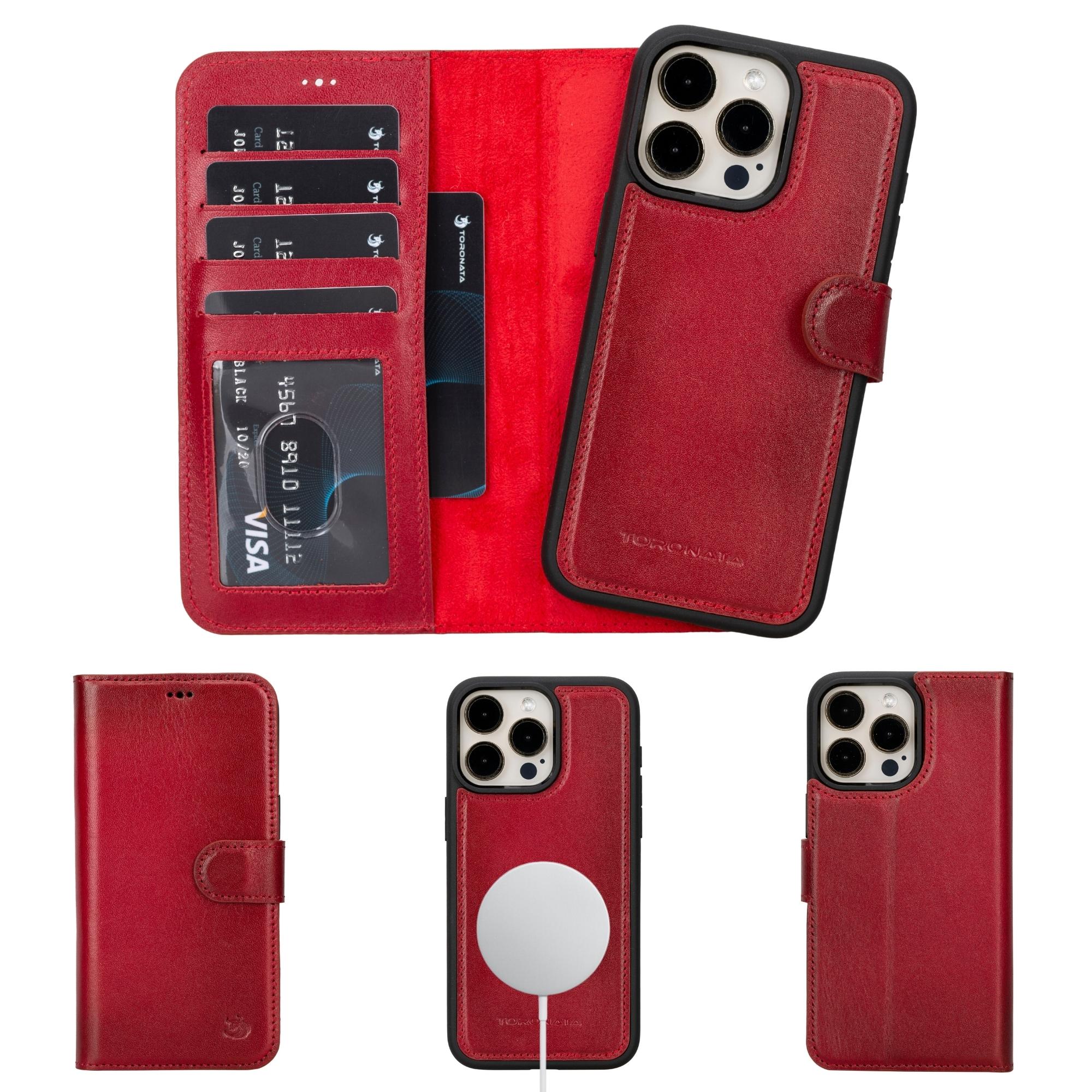 casper iphone 14 series detachable leather wallet case - toronata -