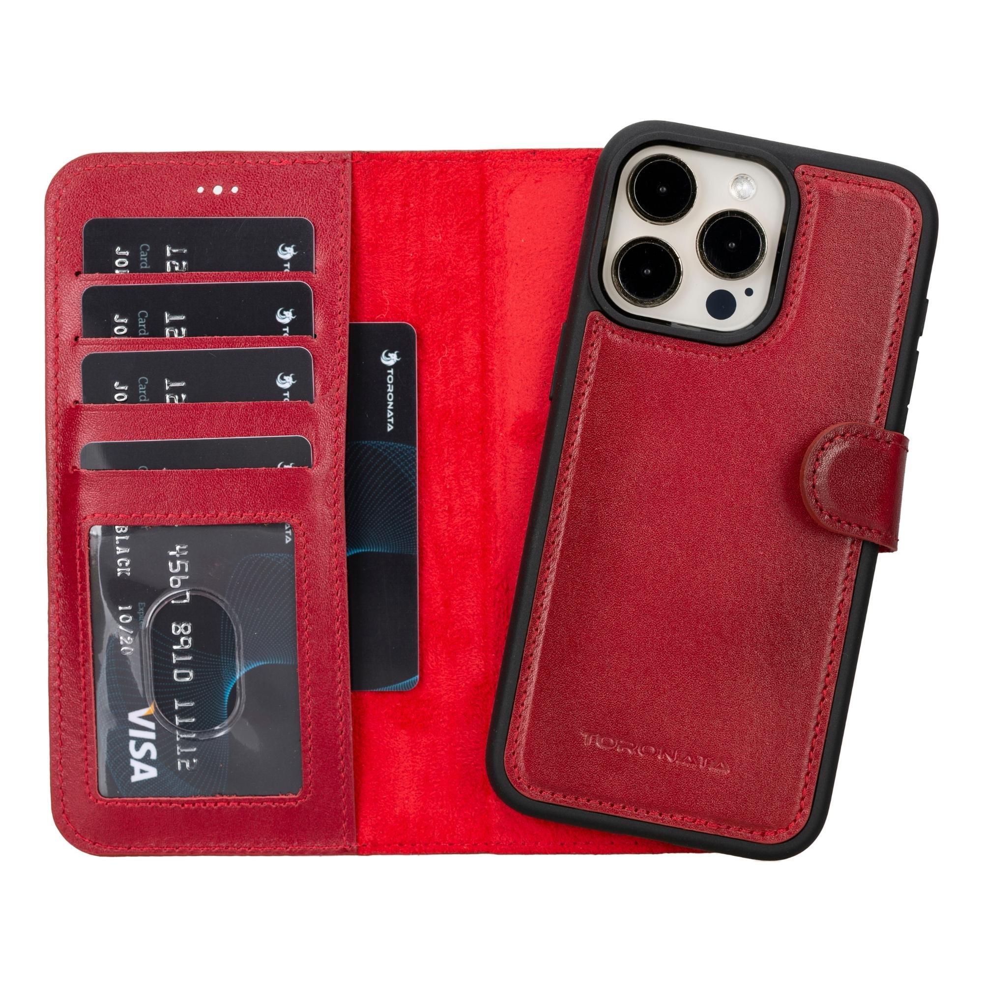 casper iphone 14 series detachable leather wallet case - toronata -