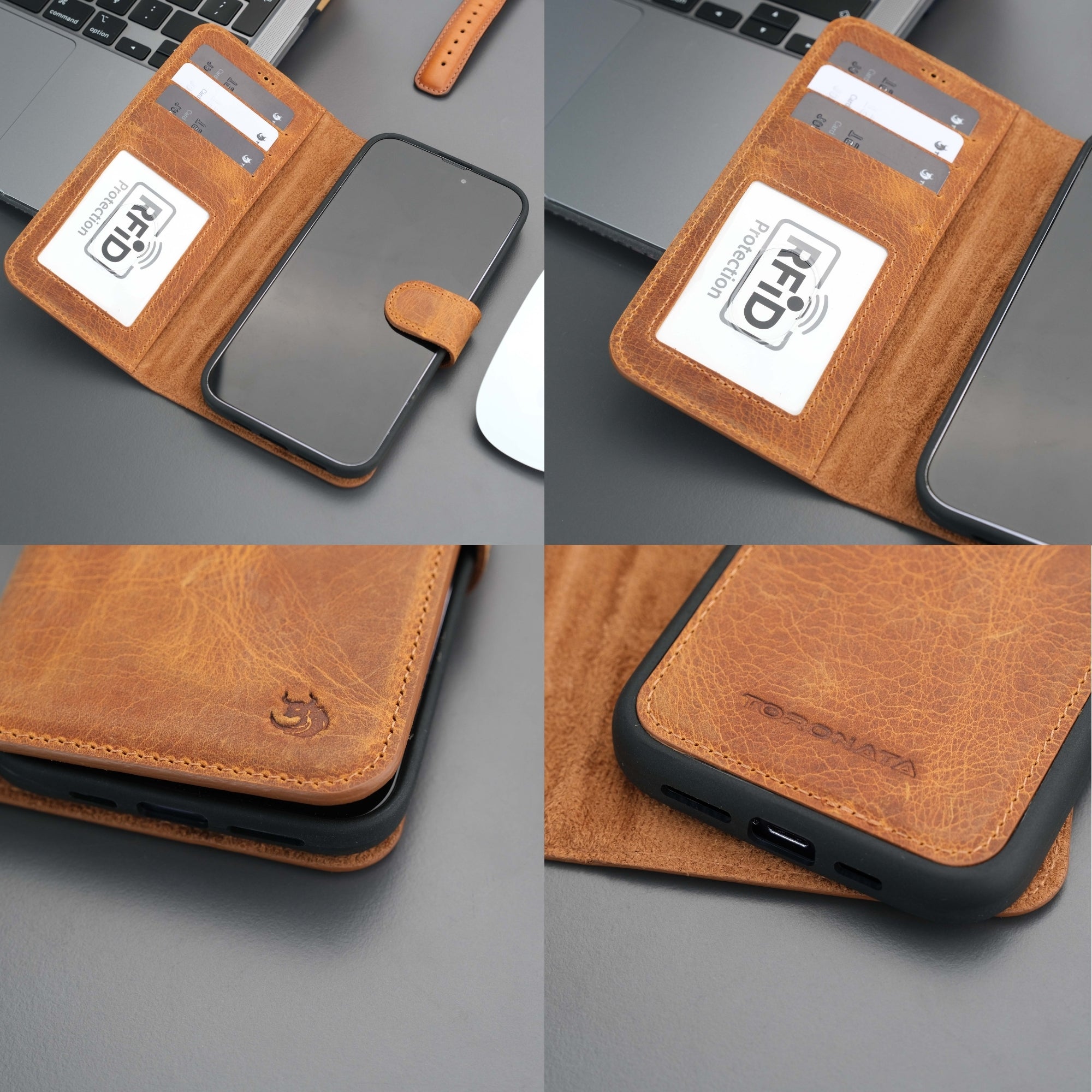 Casper Leather iPhone 15 Pro Wallet Case | MagSafe - TORONATA -