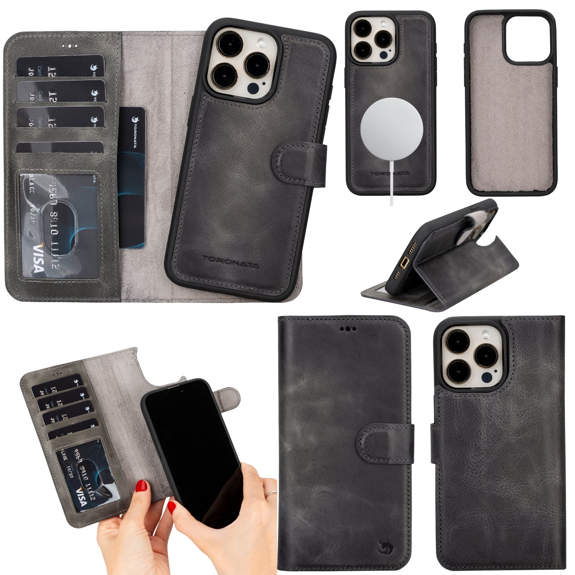Casper Leather iPhone 15 Pro Wallet Case | MagSafe - TORONATA -