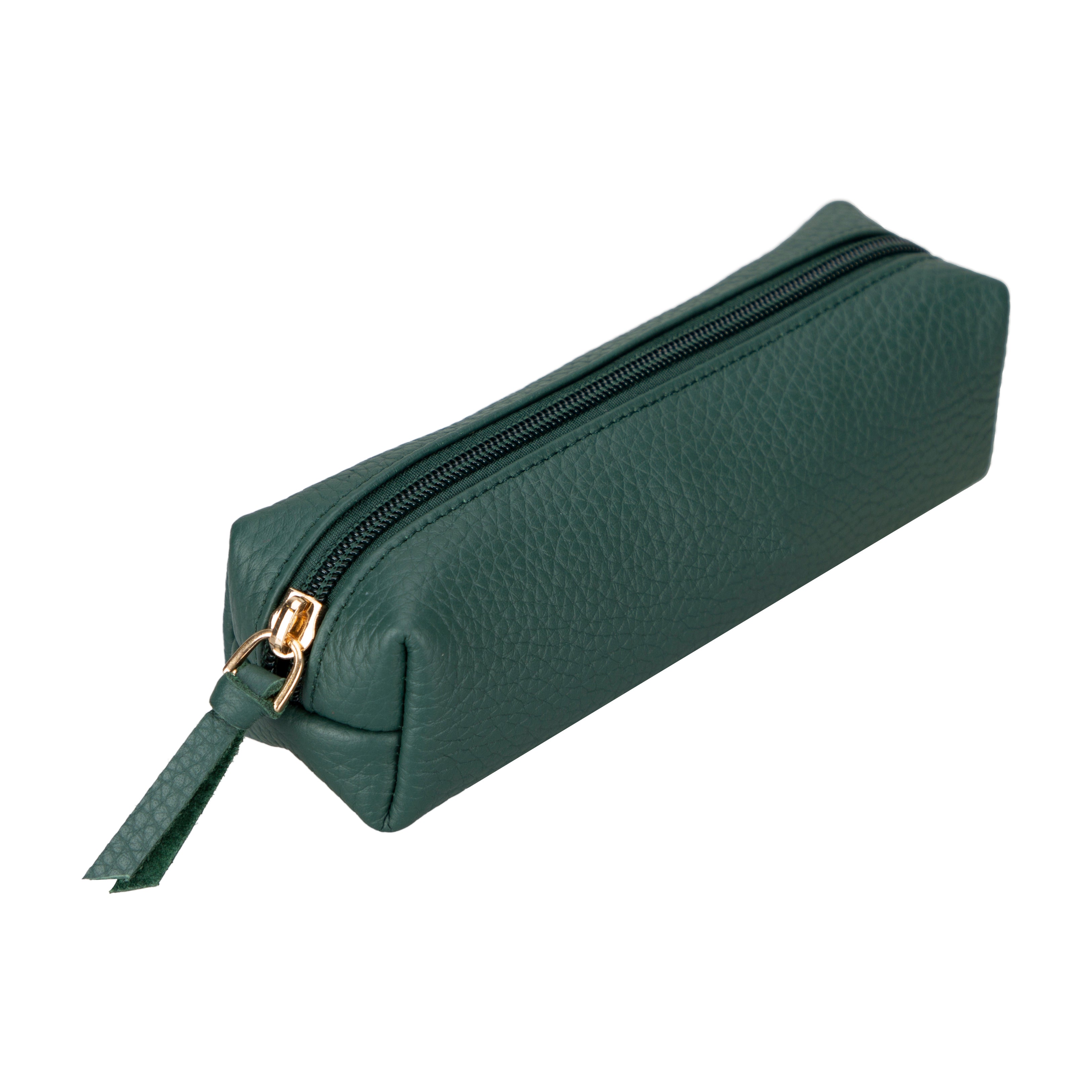 Multibox Leather Pencil Case - TORONATA - color_ Dark Green