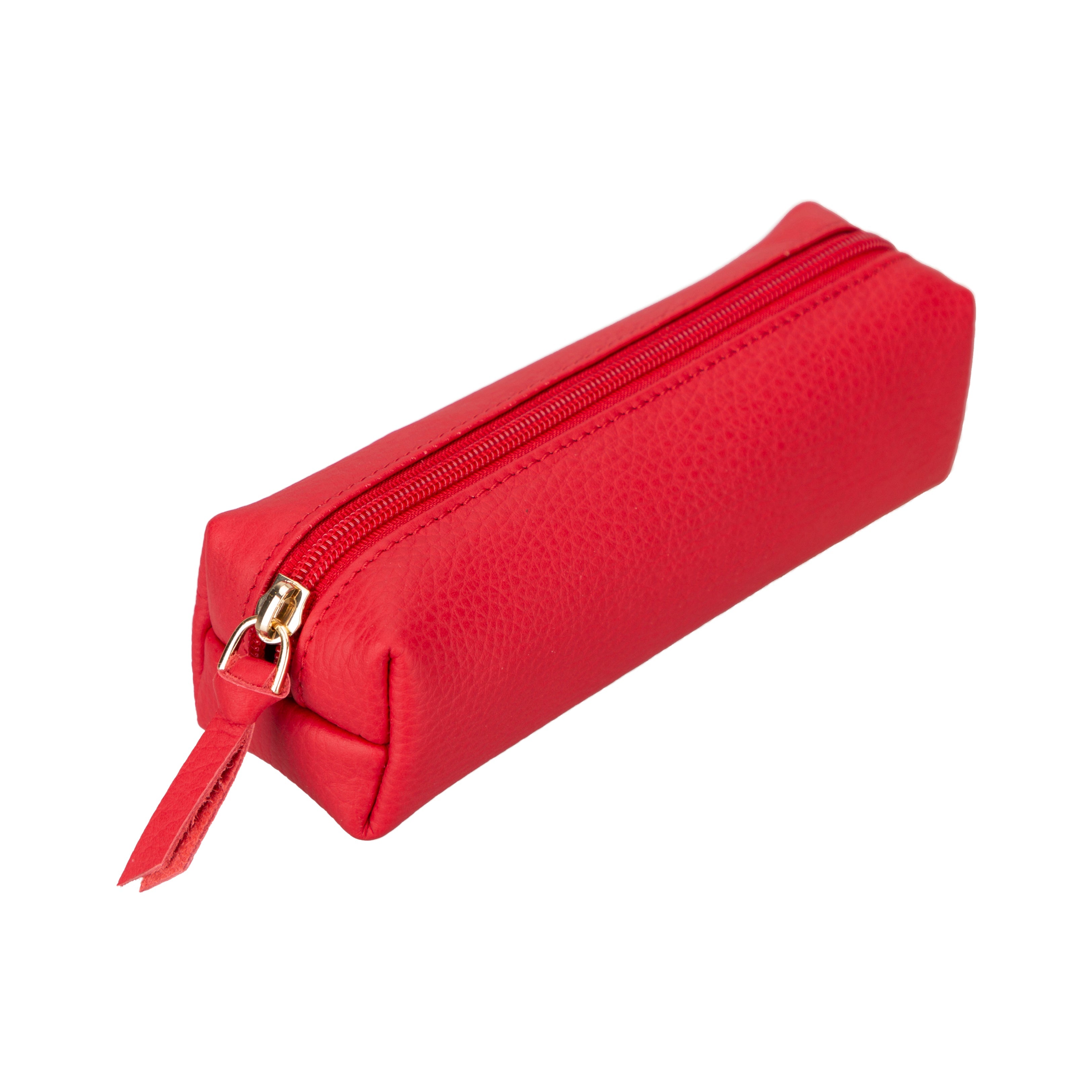 Multibox Leather Pencil Case - TORONATA - color_ Ruby Red