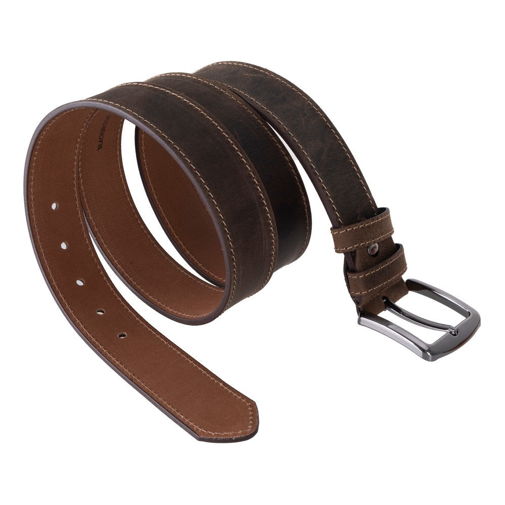 Globe Genuine Leather Belt – Handmade Premium Men’s Belt with Heavy-Duty Metal Buckle