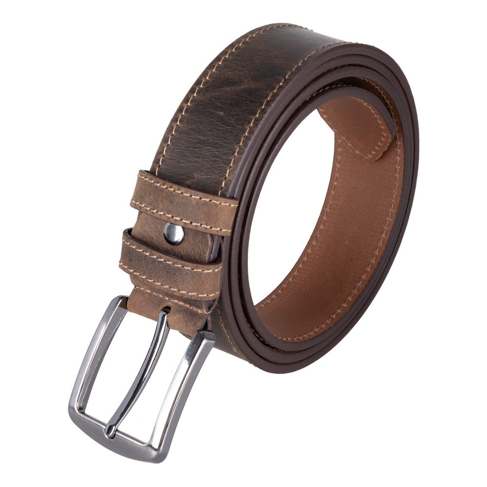 Globe Genuine Leather Belt – Handmade Premium Men’s Belt with Heavy-Duty Metal Buckle
