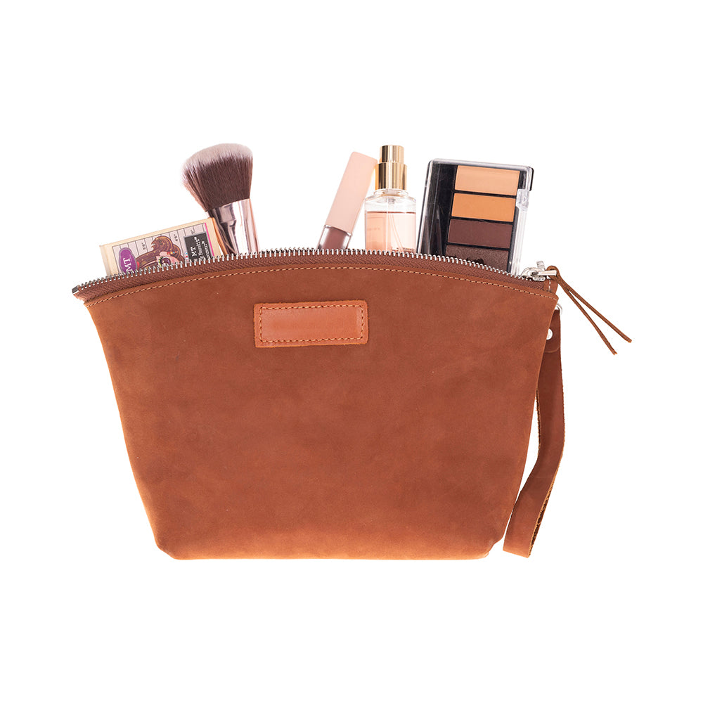 Avondale Premium Leather Dopp Kit - Travel Makeup Bag for Men & Women - TORONATA - #color_tan