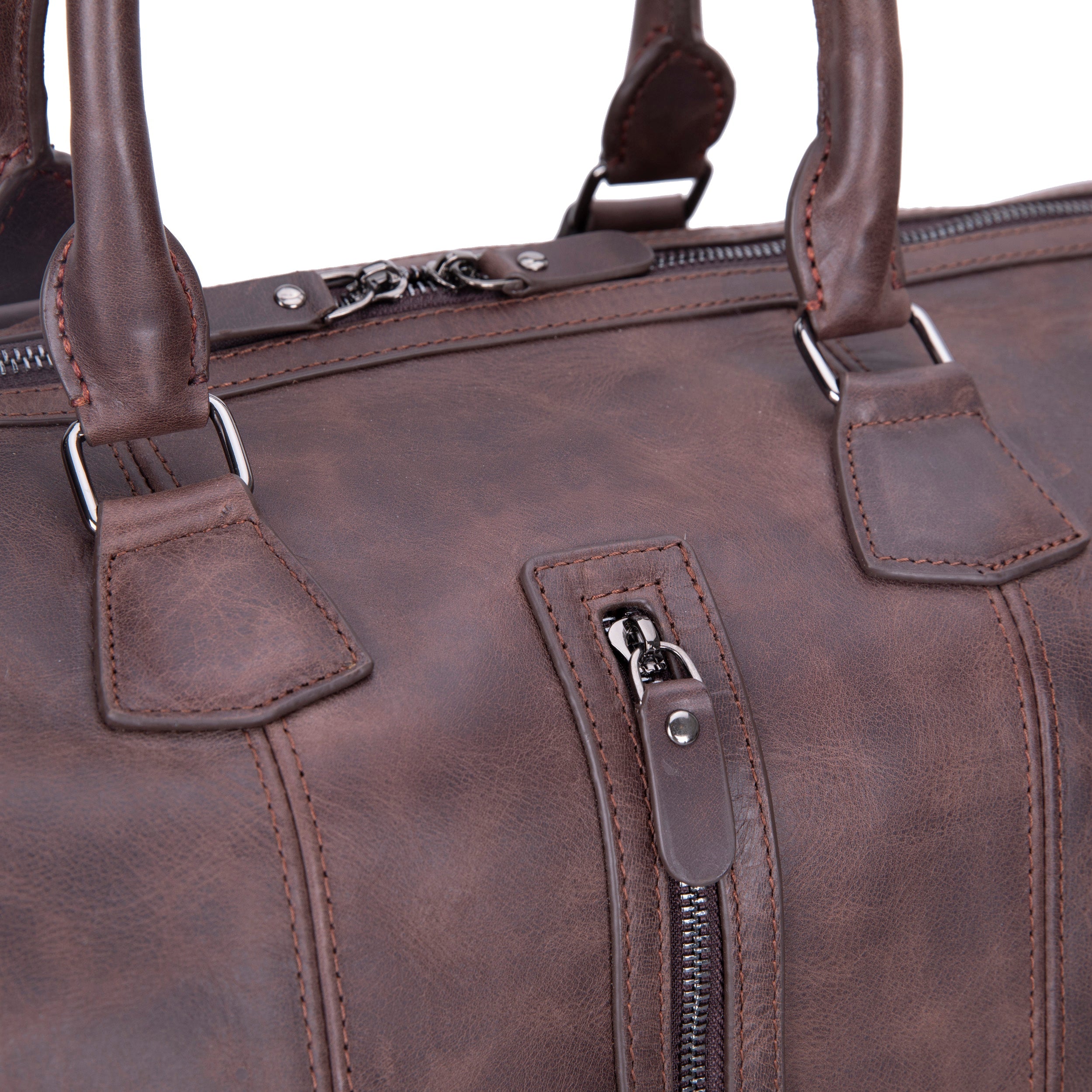 Atmore Leather Duffle Bag - TORONATA - color_brown