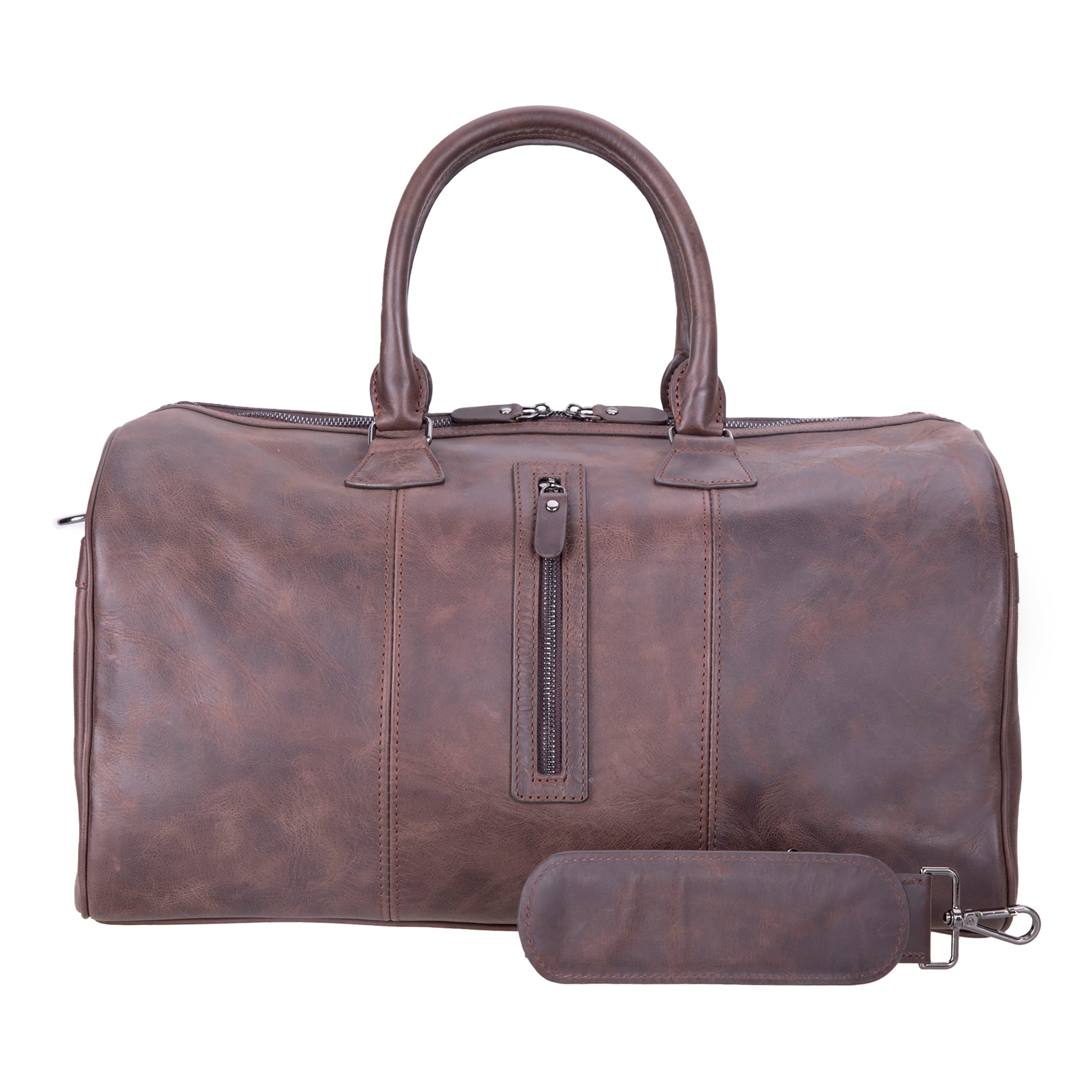 Atmore Leather Duffle Bag - TORONATA - color_brown