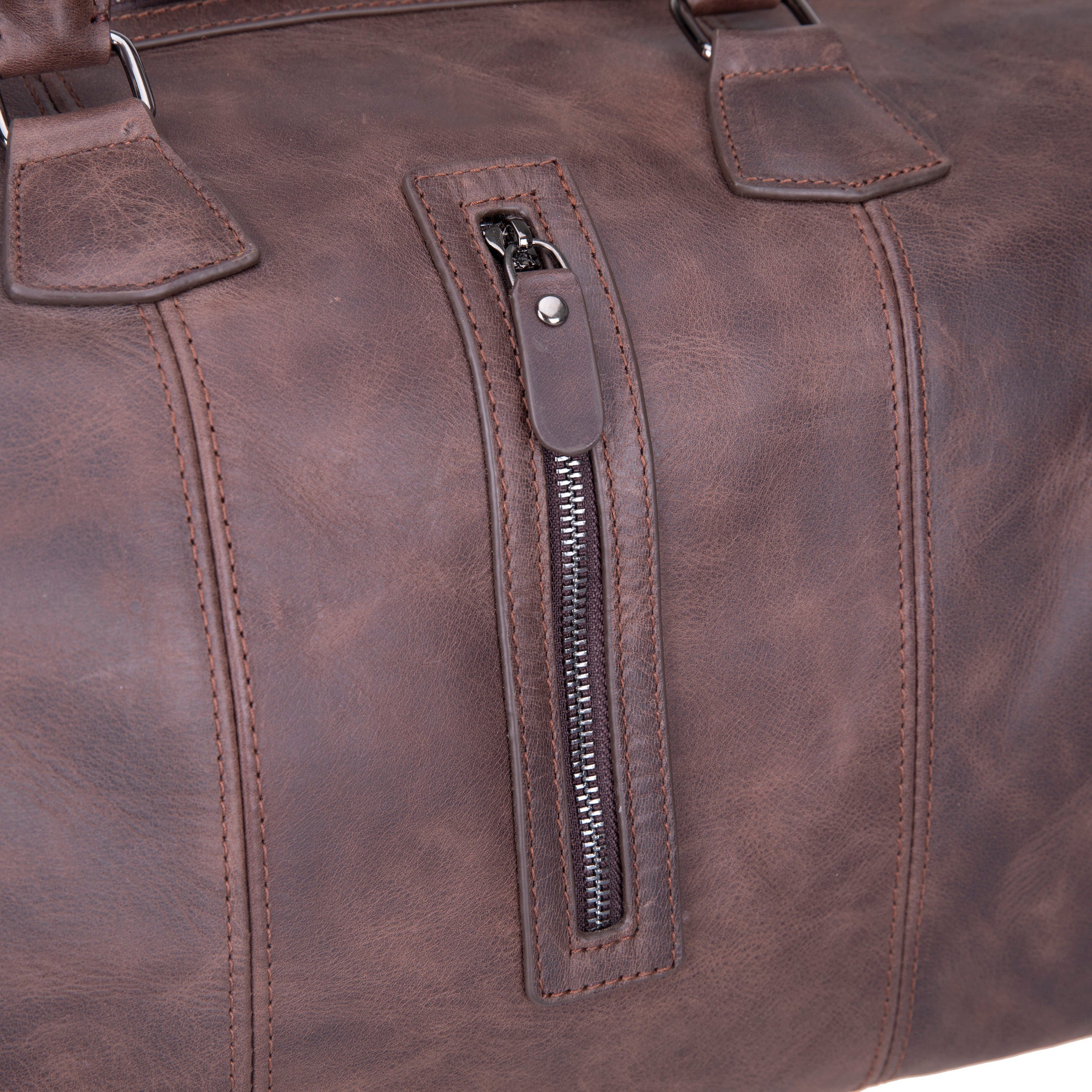 Atmore Leather Duffle Bag - TORONATA - color_brown