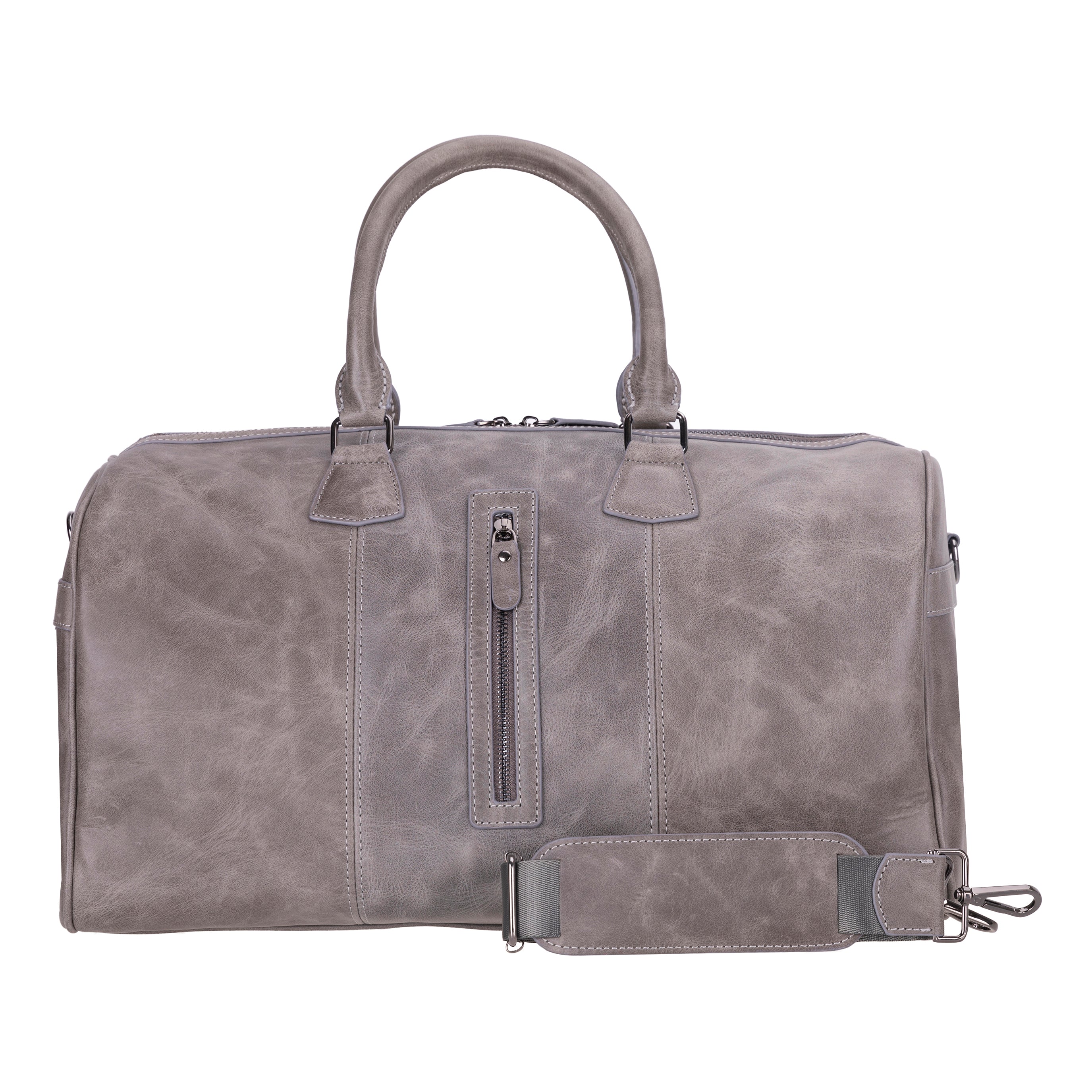 Atmore Leather Duffle Bag - TORONATA - color_gray