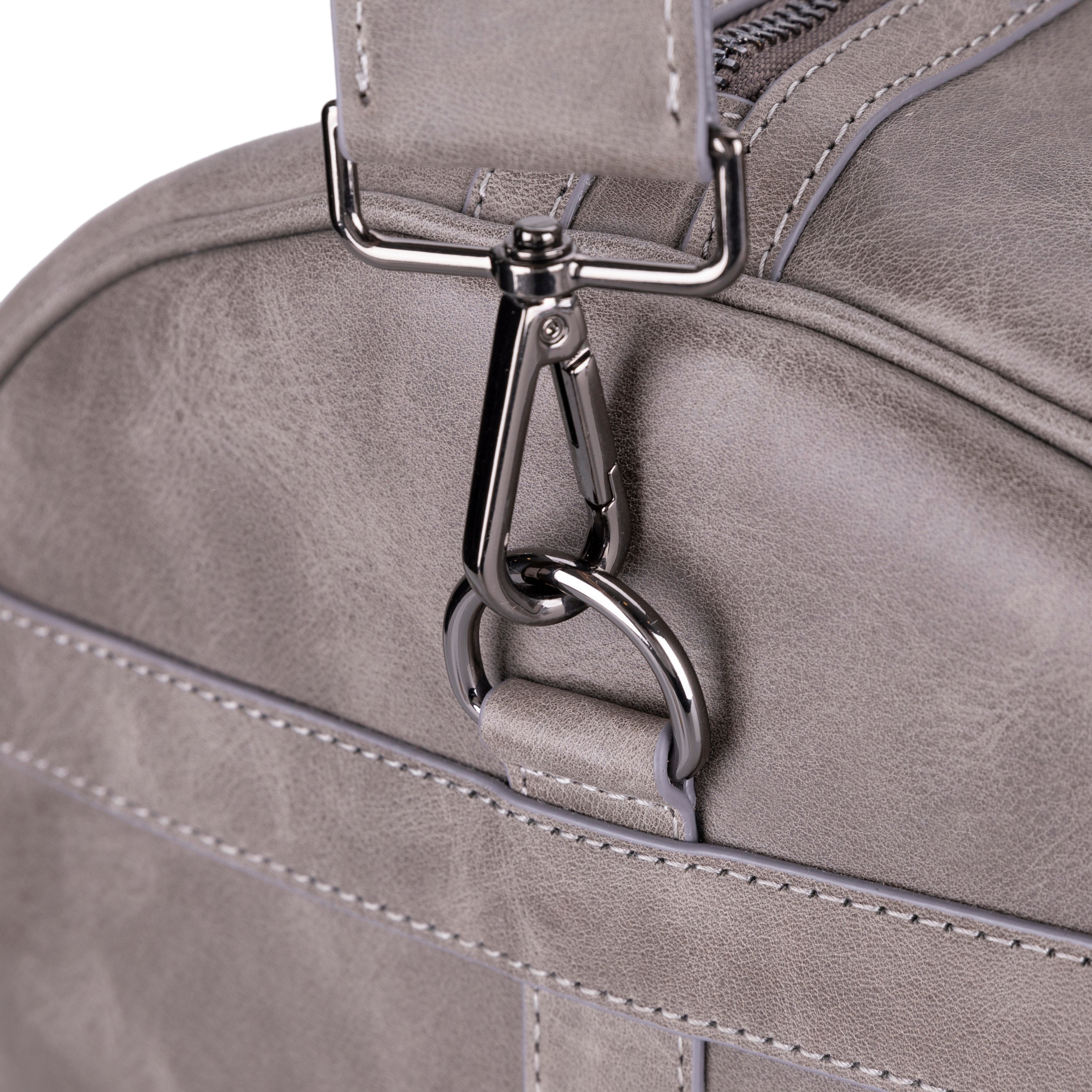 Atmore Leather Duffle Bag - TORONATA - color_gray