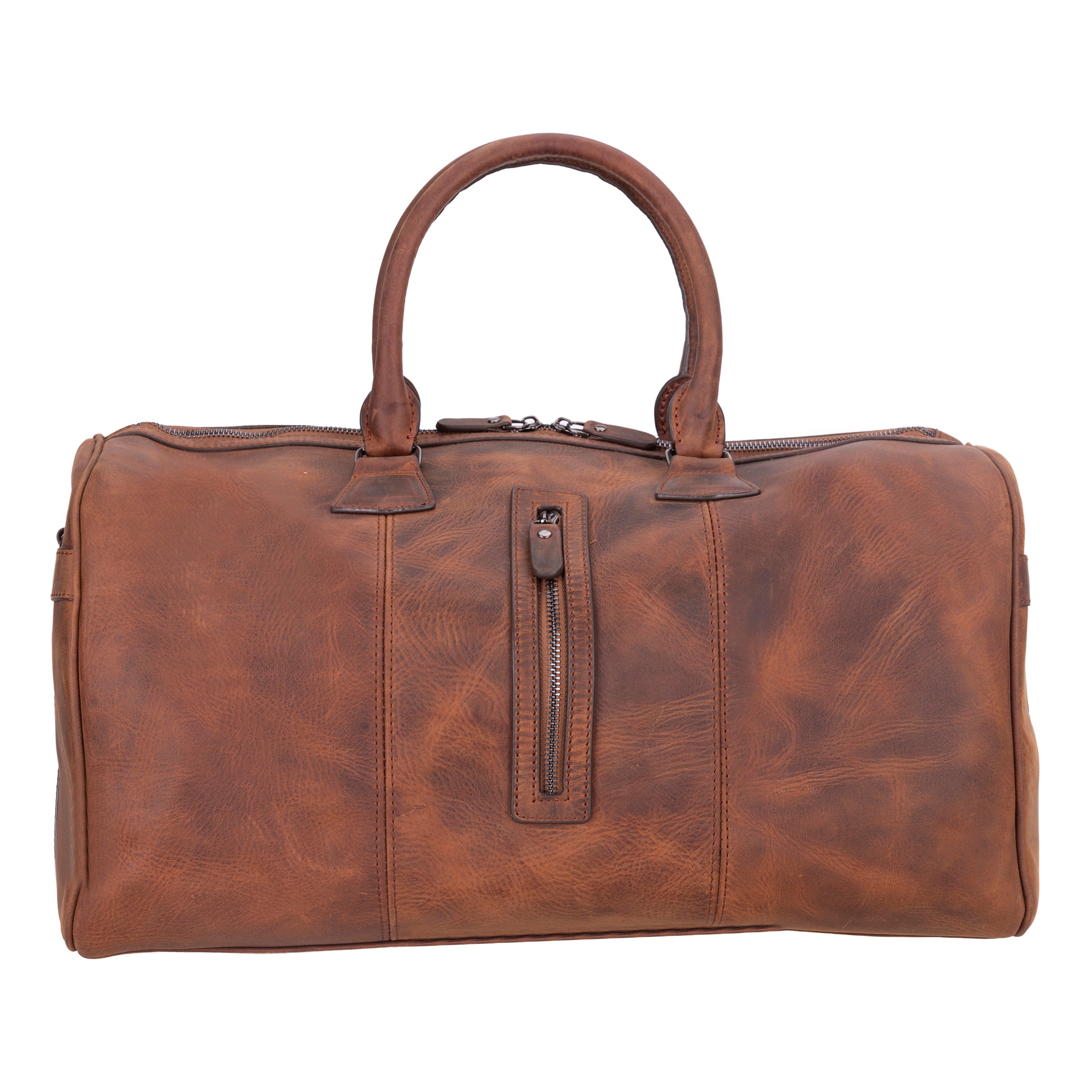 Atmore Leather Duffle Bag - TORONATA - color_ antic-brown