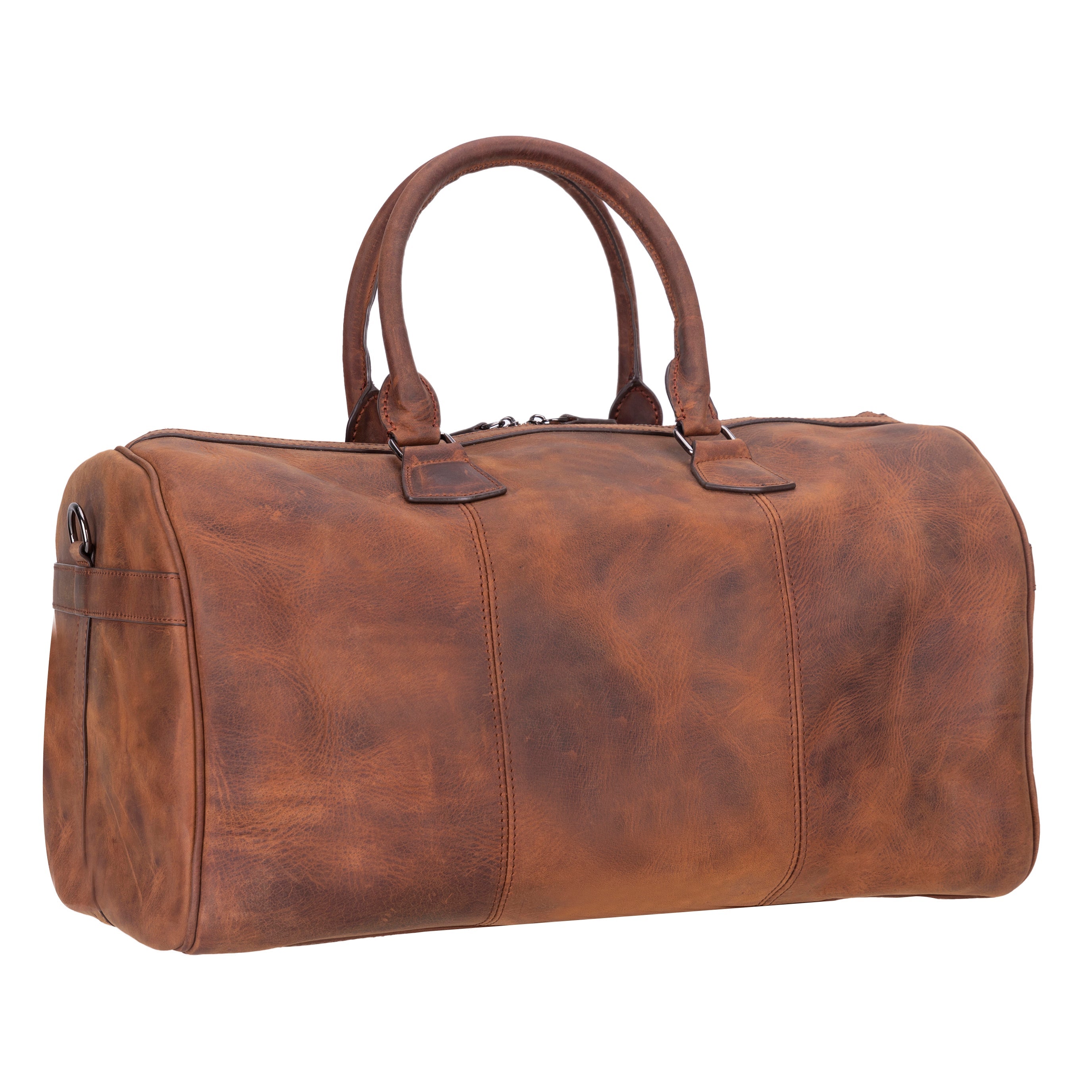 Atmore Leather Duffle Bag - TORONATA - color_ antic-brown