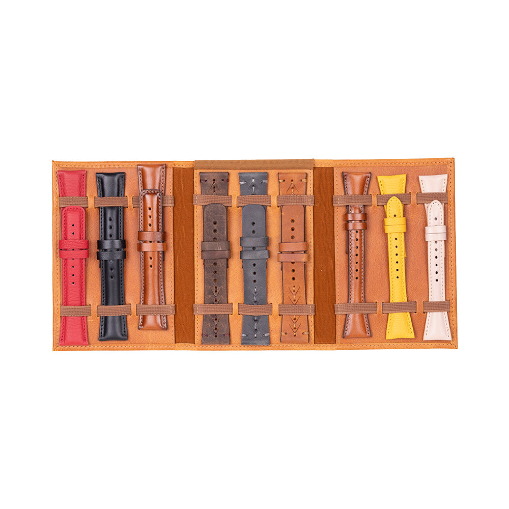 Skagway Leather Watch Band Organizer – 3 Slot Travel Case